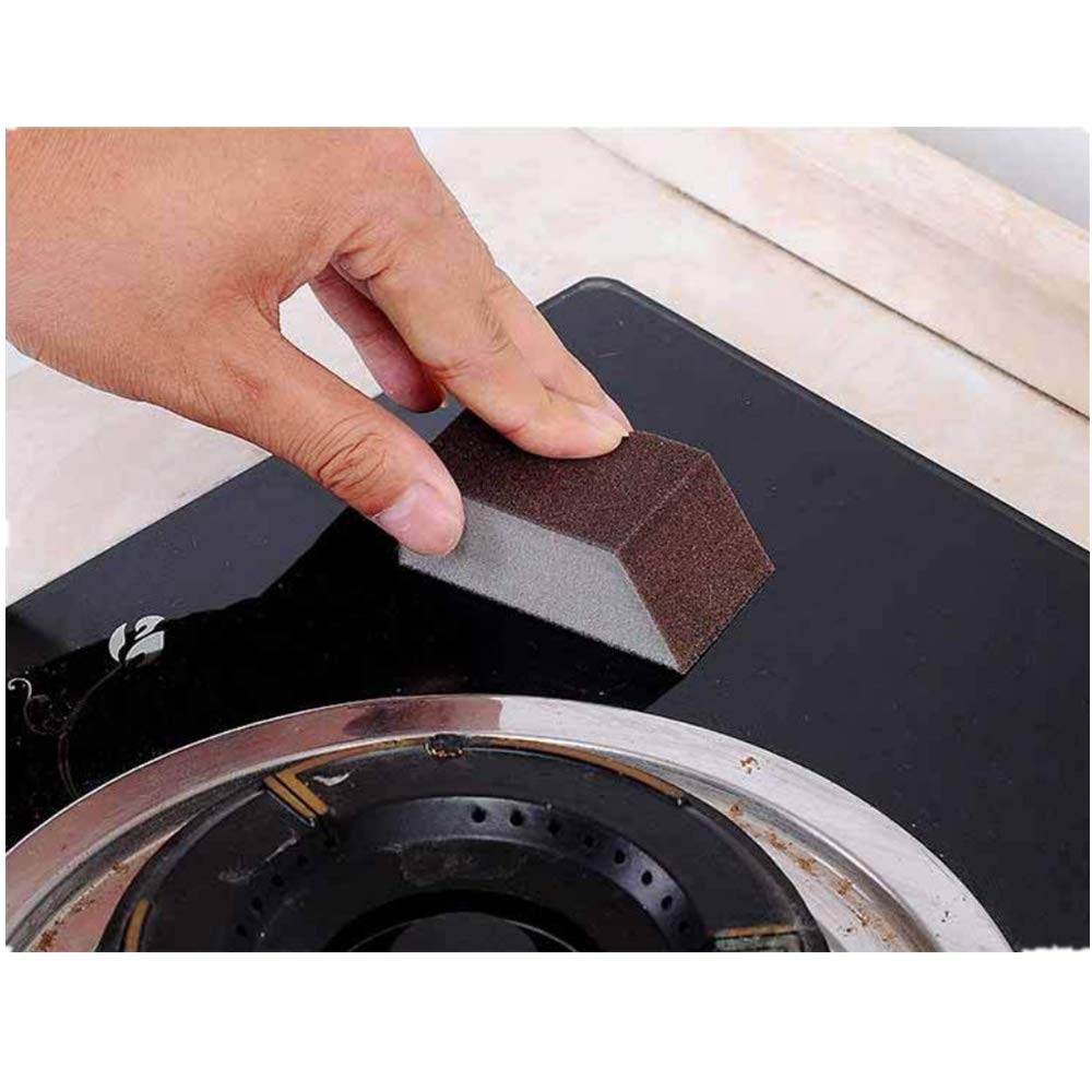 HHmei Carborundum Sponge Brush - Heavy Duty Kitchen Cleaning Tool for Pots, Pans & Dishes | Non-Scratch Scouring Pad with Ergonomic Handle | Perfect for Home, Restaurant & Commercial Kitchen Use
