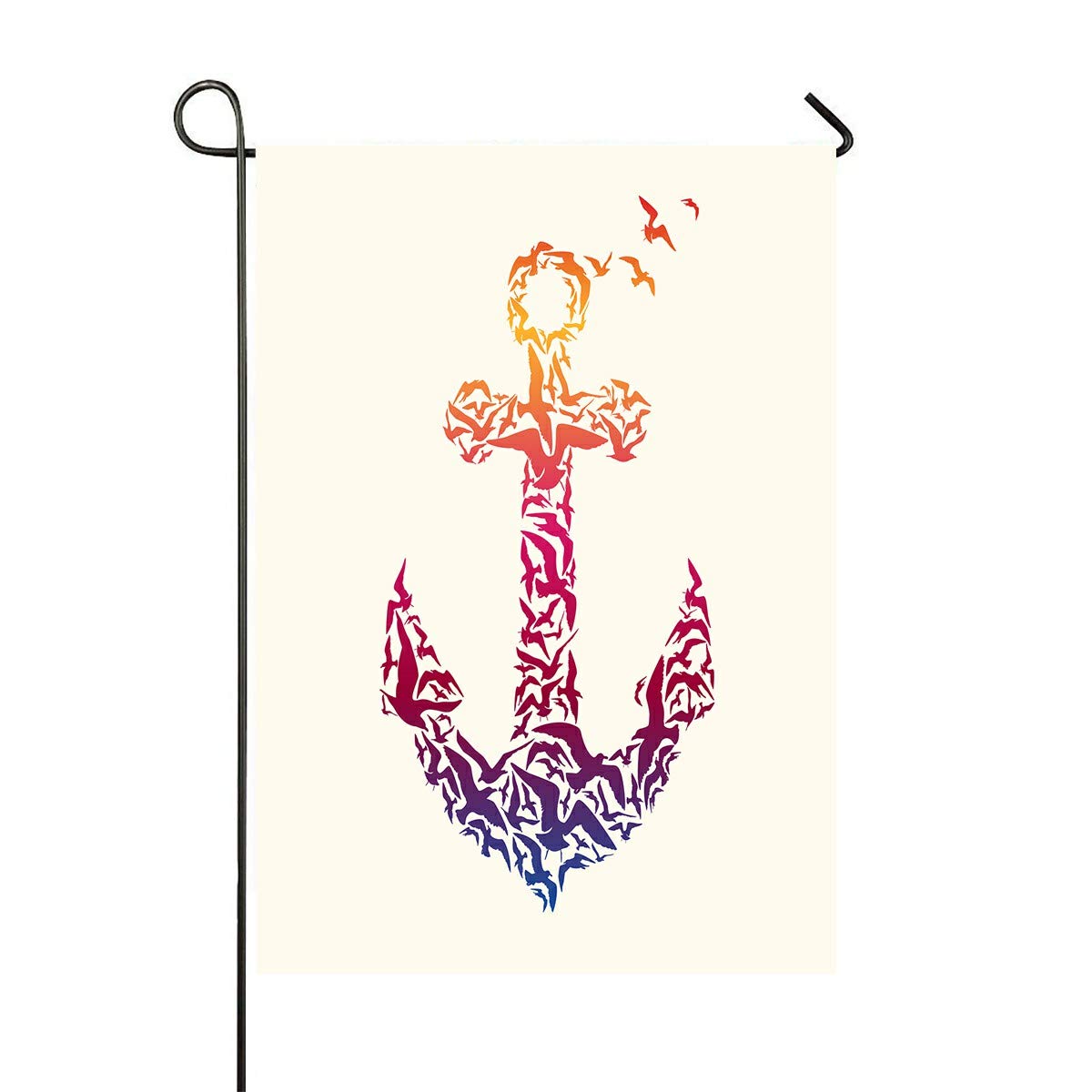 ECZJNT Anchor Bird Garden Flag - 28x40 Inch Outdoor Decorative Flag for Home, Yard, Party & Seasonal Decor - Perfect for Patio, Lawn, Porch & Garden Decoration