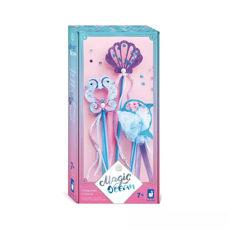 Magic Ocean Wand Craft Kit for Kids - DIY Creative Arts & Crafts Project - Perfect for Birthday Parties, Classroom Activities & Ocean-Themed Decorations