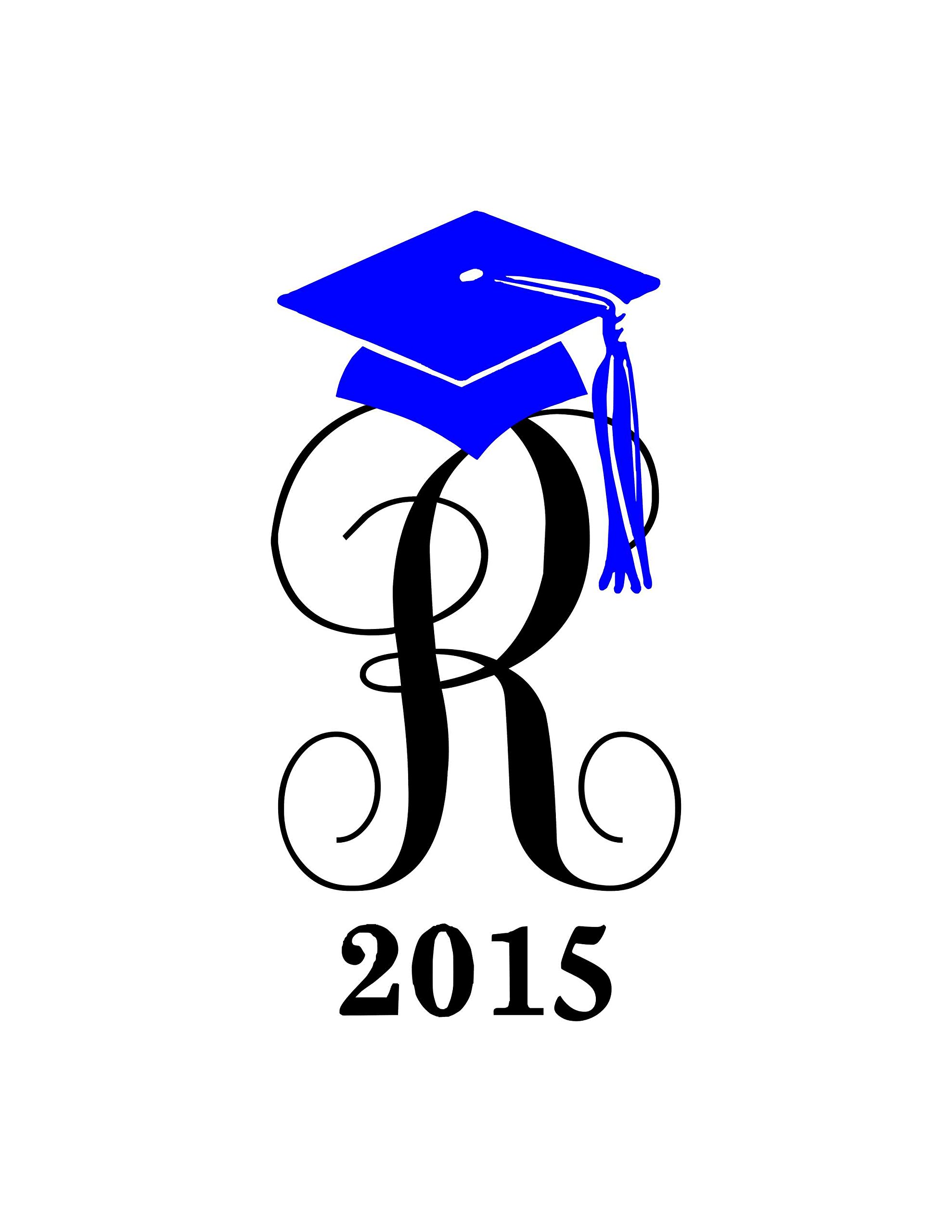 Personalized Graduation Decal - Custom Initials & School Colors - Perfect for Graduation Gifts, Party Decorations & School Spirit Accessories
