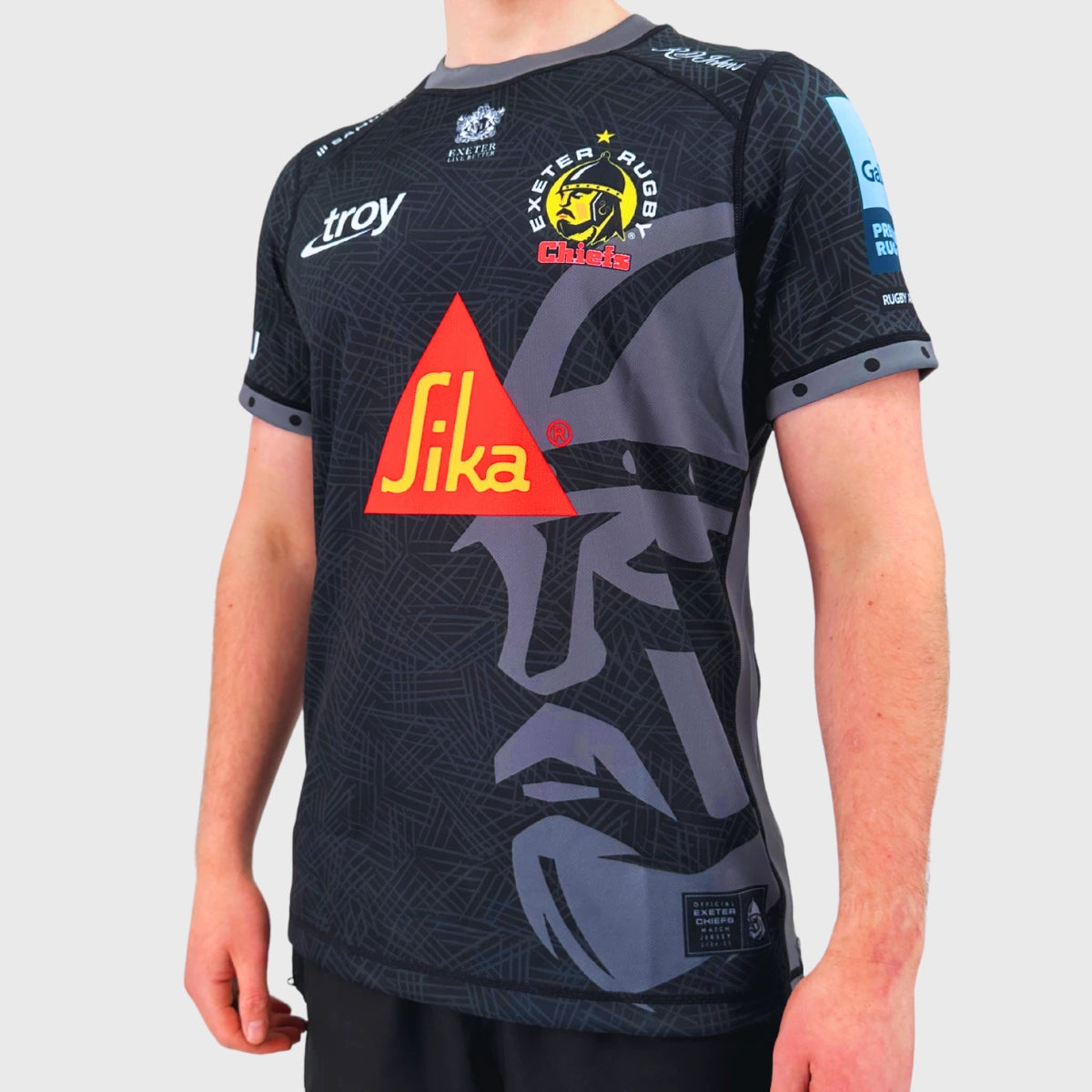 Exeter Chiefs Men's Home Replica Rugby Jersey 2024/25 - Authentic Samurai Design for Rugby Fans & Sports Enthusiasts - Perfect for Match Days, Training & Casual Wear