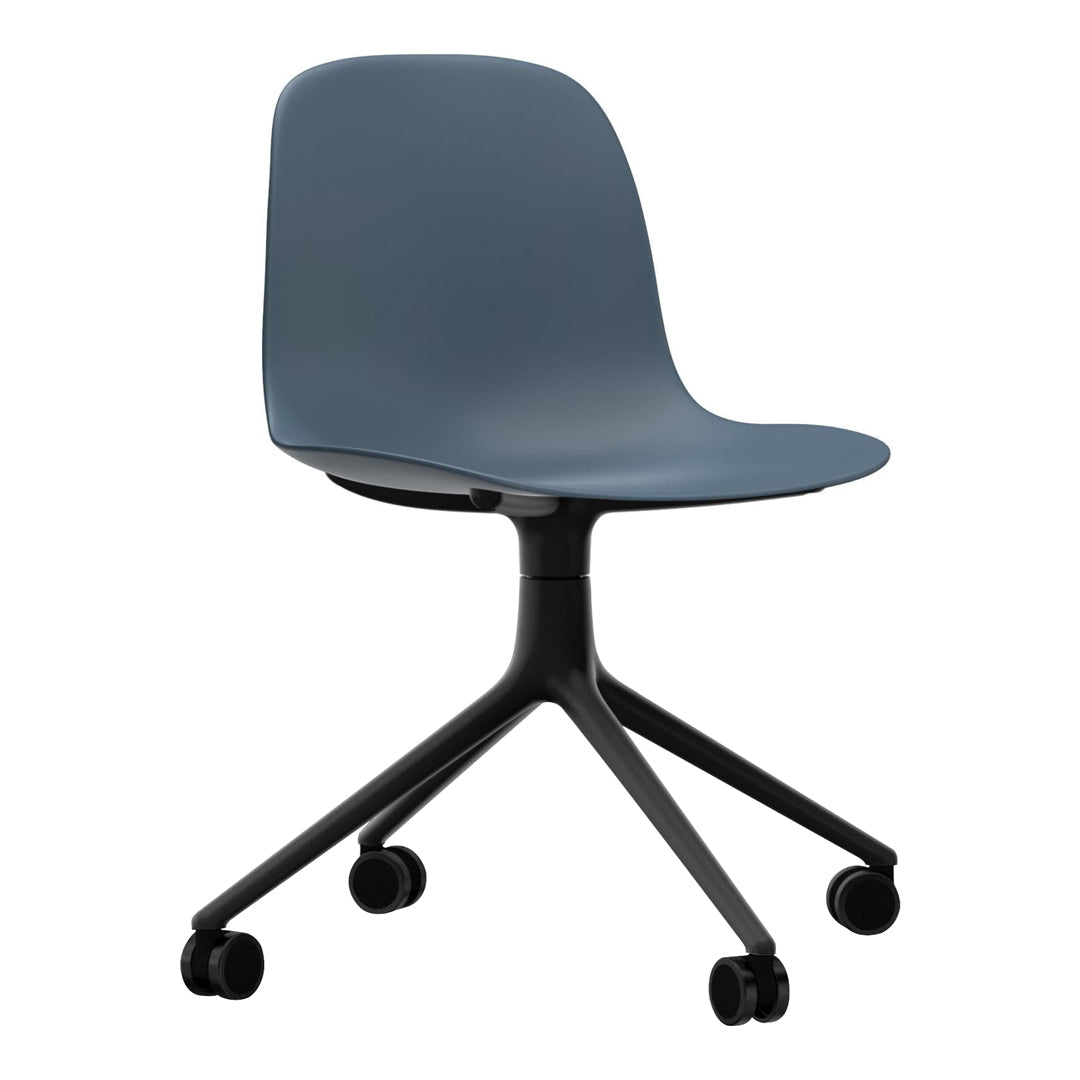 Ergonomic Form Chair with 4-Wheel Swivel Base - Comfortable Office & Home Desk Chair for Work, Study & Gaming