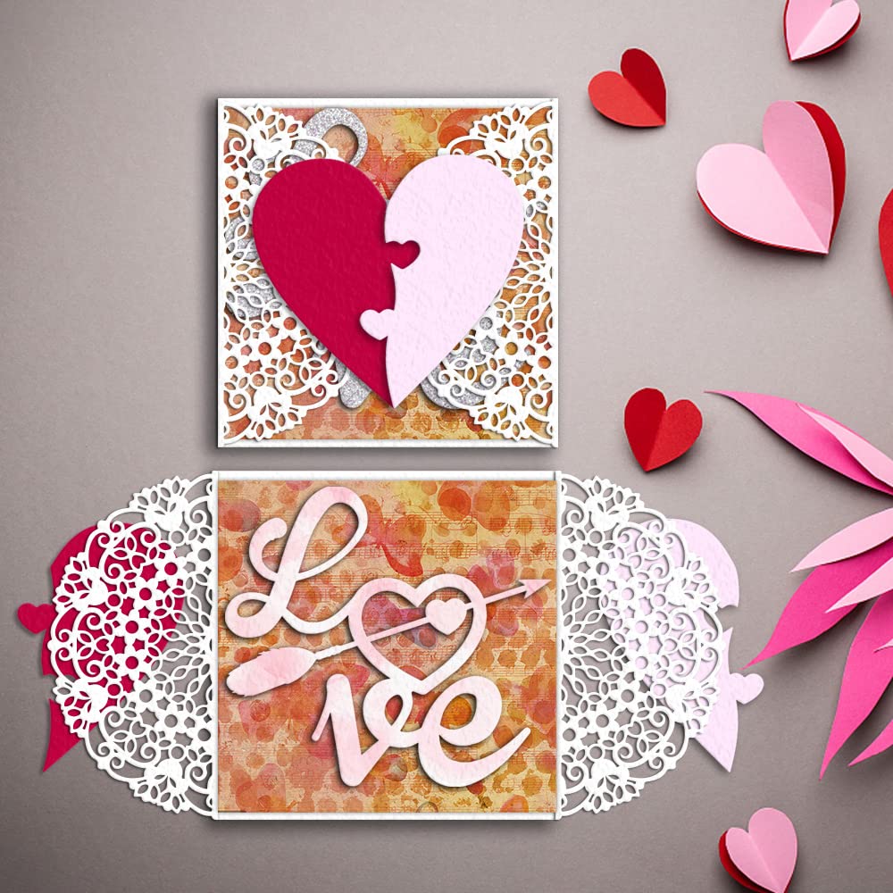 Valentine's Day Metal Cutting Dies - Love Arrow Heart Die Cuts for DIY Card Making, Scrapbooking, Photo Albums & Paper Crafts | Perfect for Valentine's Greeting Cards, Wedding Invitations & Craft Decorations