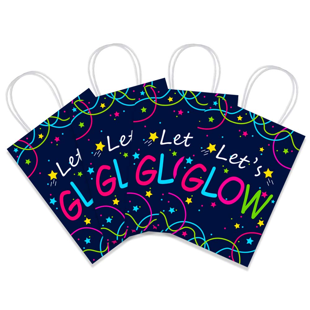 Glow in the Dark Party Favor Bags - 12 Pack Creative Birthday Gift Bags for Kids, Halloween, Christmas & Special Events - Unique Glowing Treat Bags for Party Supplies & Celebrations