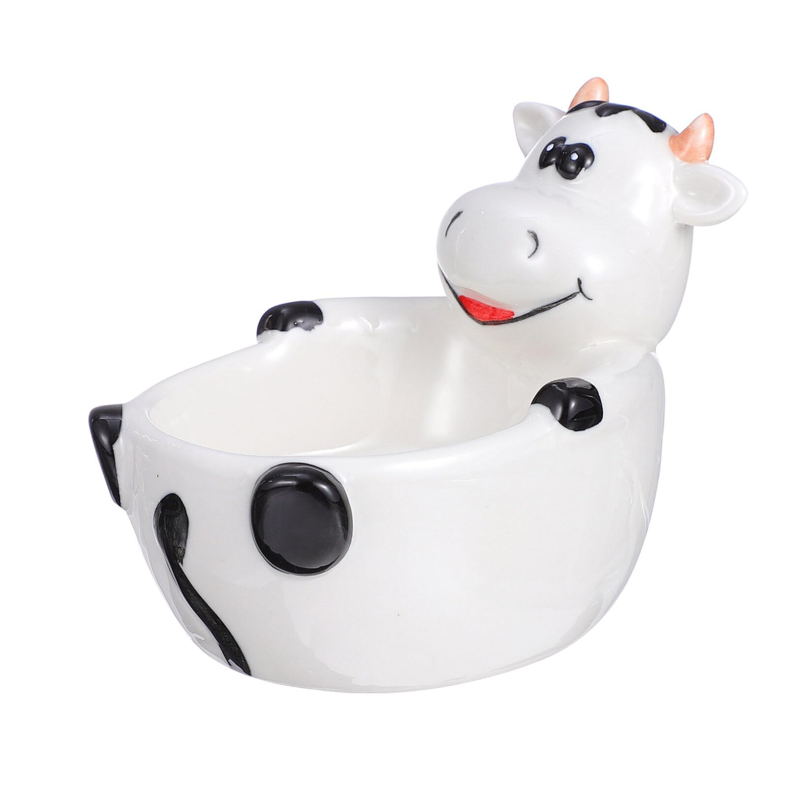 Premium Ceramic Mixing Bowls Set - 3-Piece Cow Print Salad, Fruit & Cereal Bowls for Kitchen | Decorative Porcelain Serving Bowls for Desserts, Snacks & Breakfast | Perfect for Home, Restaurants & Gifts