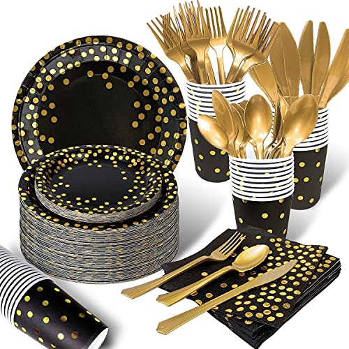 175 Pcs Black and Gold