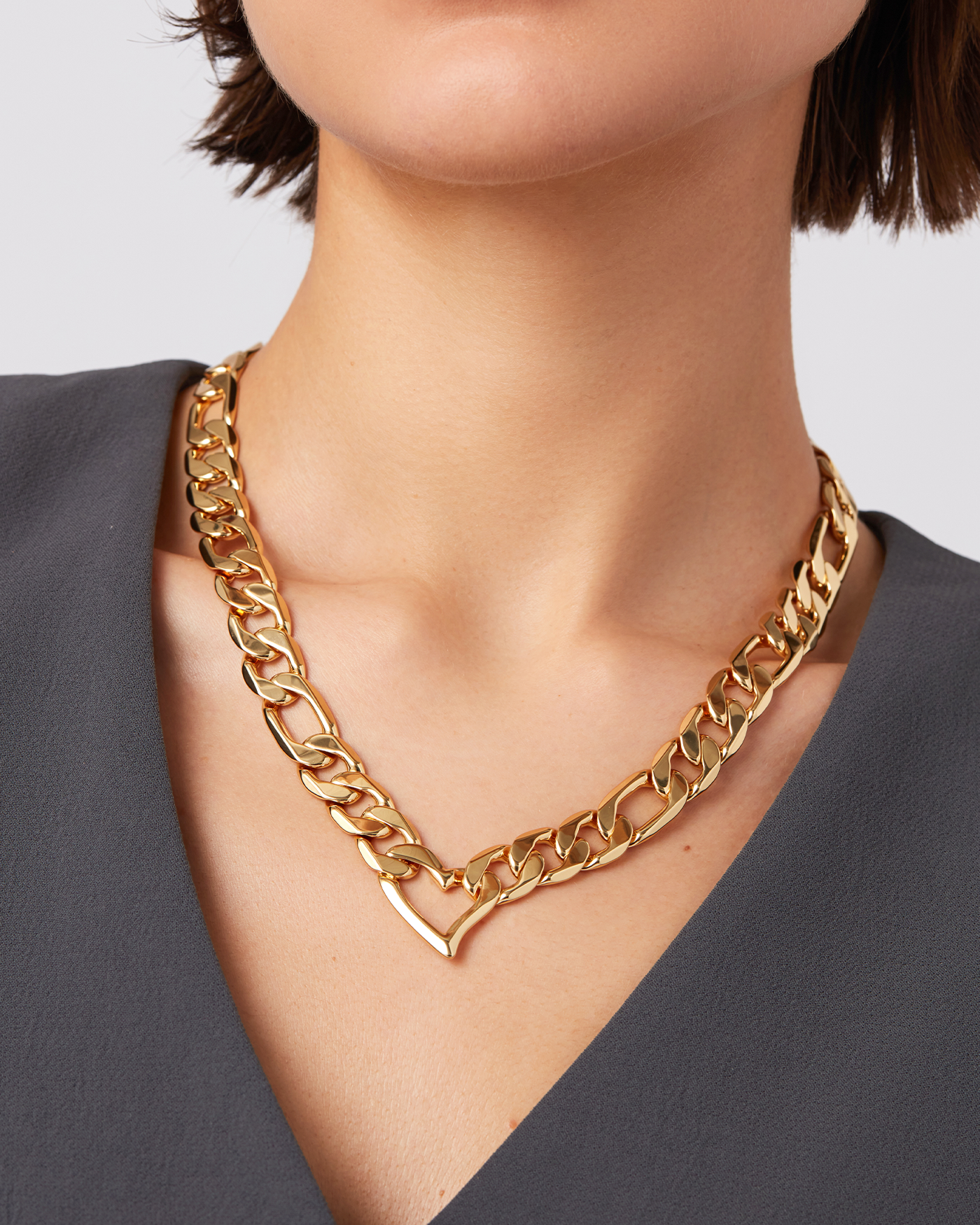 Vera Chain Necklace for Women - Elegant Gold Plated Layering Necklace Jewelry Gift for Her - Perfect for Everyday Wear, Date Night & Special Occasions