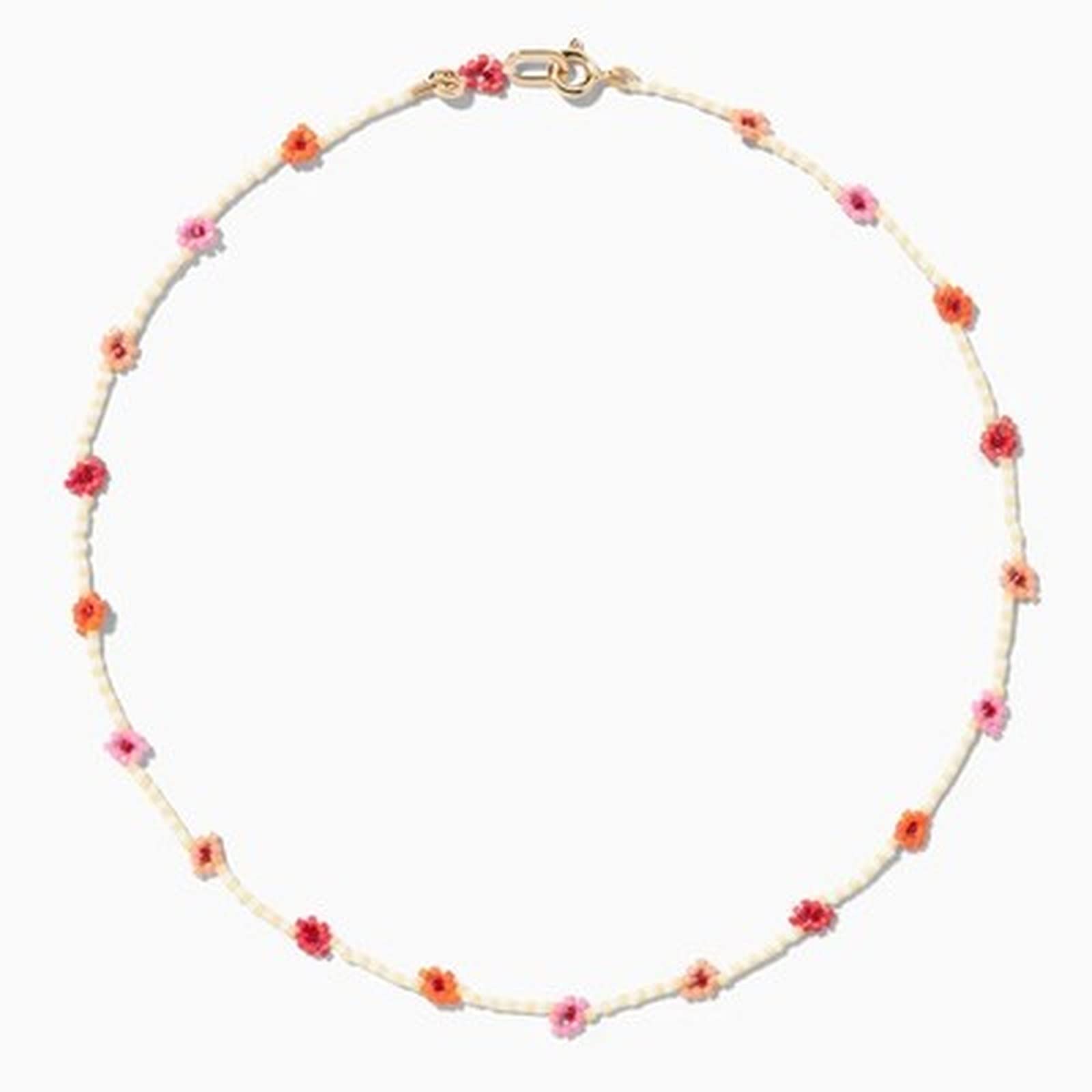 Bohemian Wooden Bead Necklace for Women - Adjustable Chrysanthemum Flower Pendant Short Section Necklace Jewelry Set | Perfect for Street Style, Festival Outfits & Boho Fashion Accessories