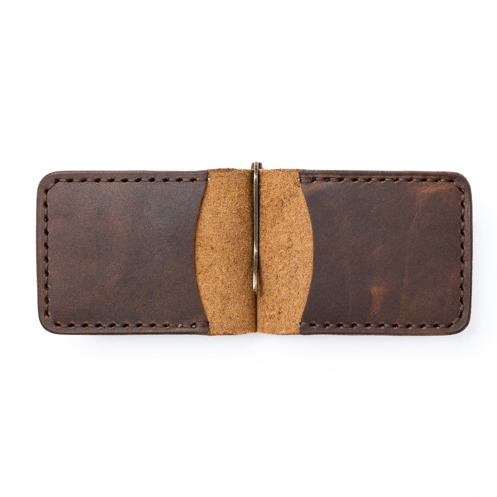 Premium Leather Money Clip Wallet in Heritage Brown - Slim RFID Blocking Bifold for Men | Perfect for Travel, Business & Everyday Carry