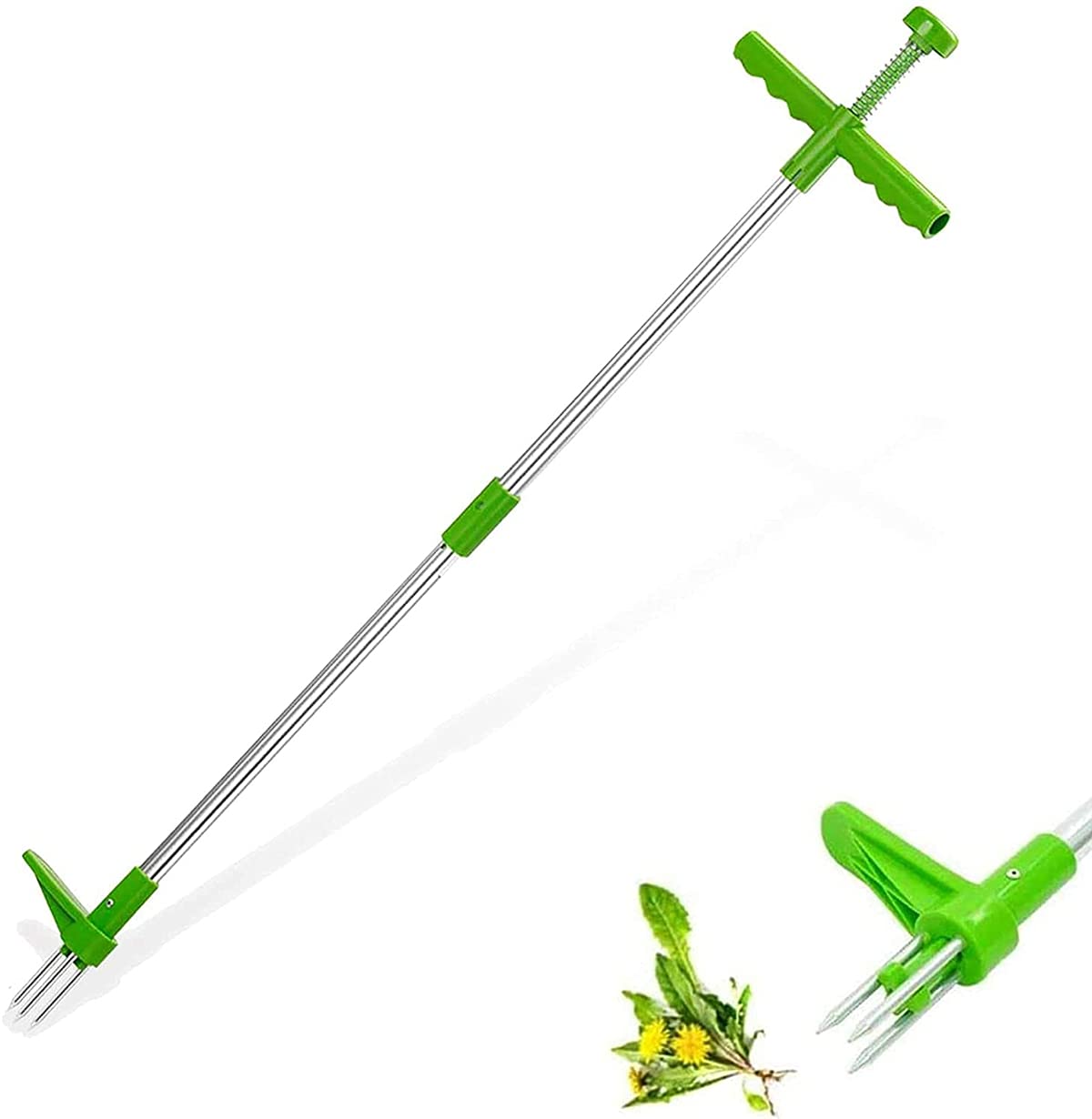 Stand Up Manual Weeder Tool with 3 Steel Claws - 39