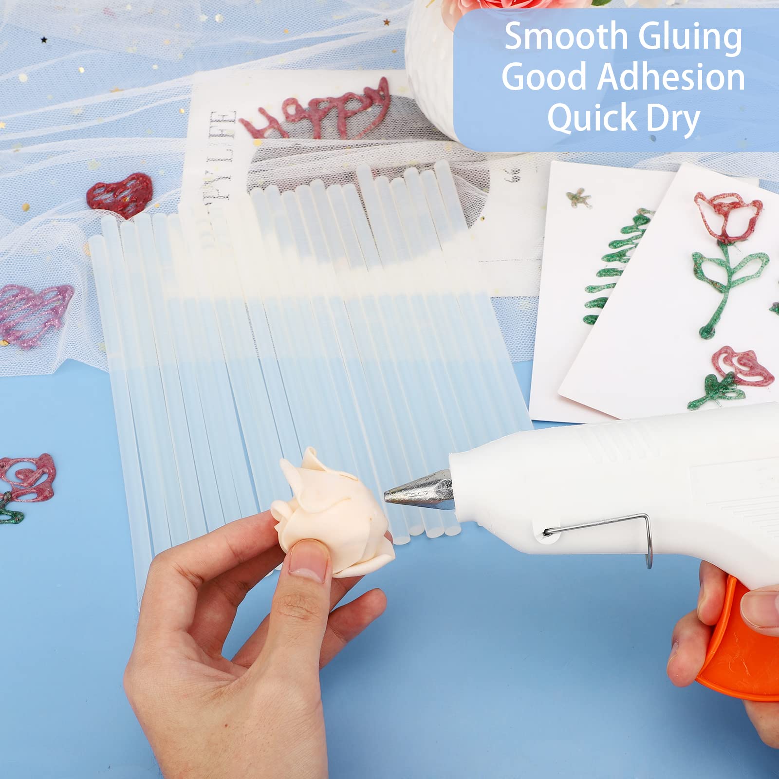 24PCS Clear Mini Hot Glue Sticks 0.27