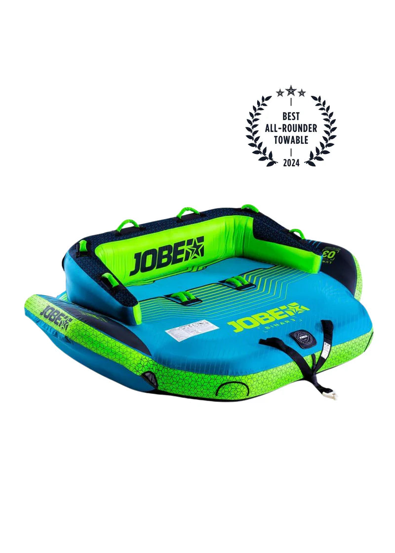Jobe Binar 3-Person Towable Tube for Boating & Water Sports - Durable Inflatable Ride for Lakes, Rivers & Beach Fun