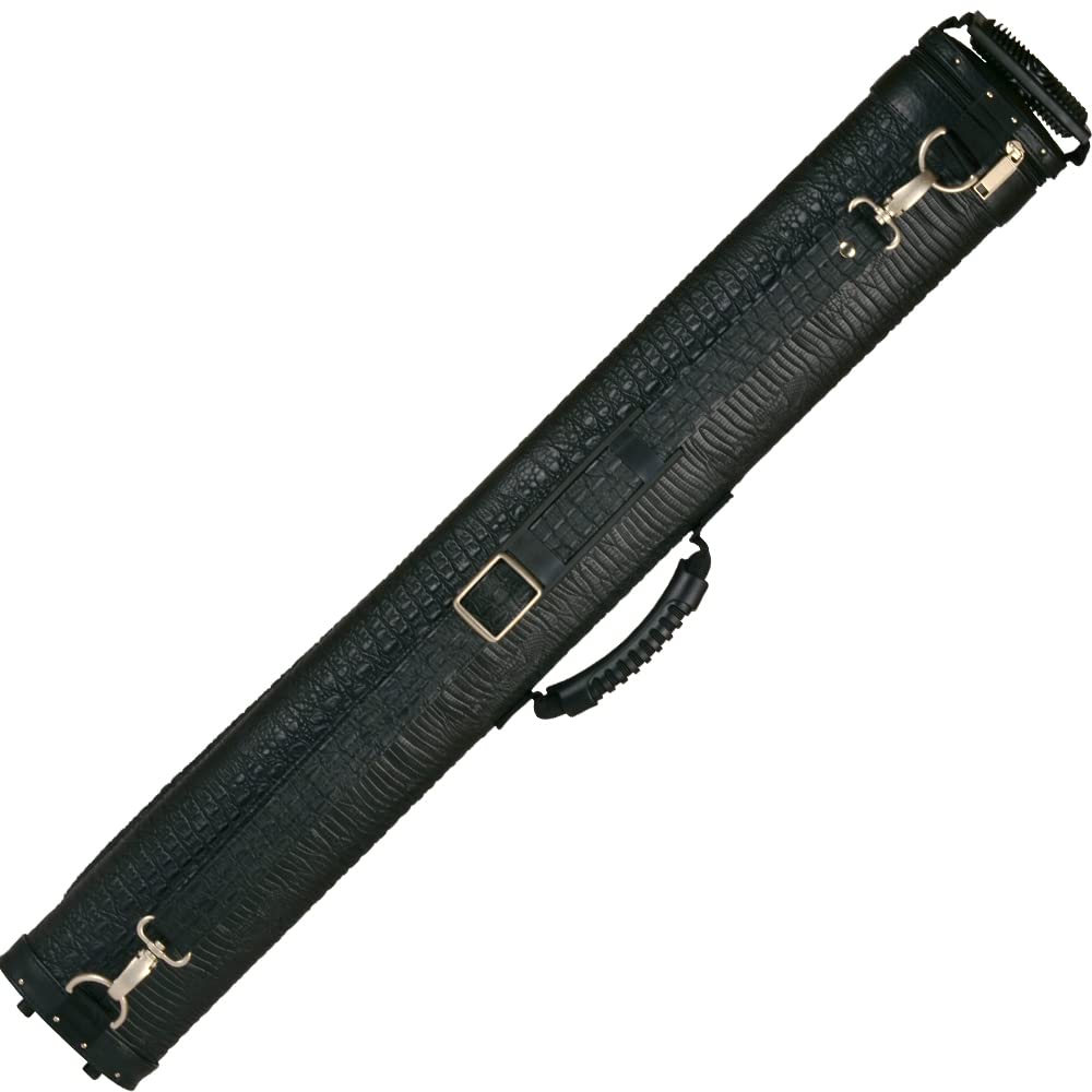 ELITE 2 Butts & 2 Shafts Vinyl Pool Cue Case with Phone Pouch - Durable Billiard Accessory for Pool Players & Tournament Travel