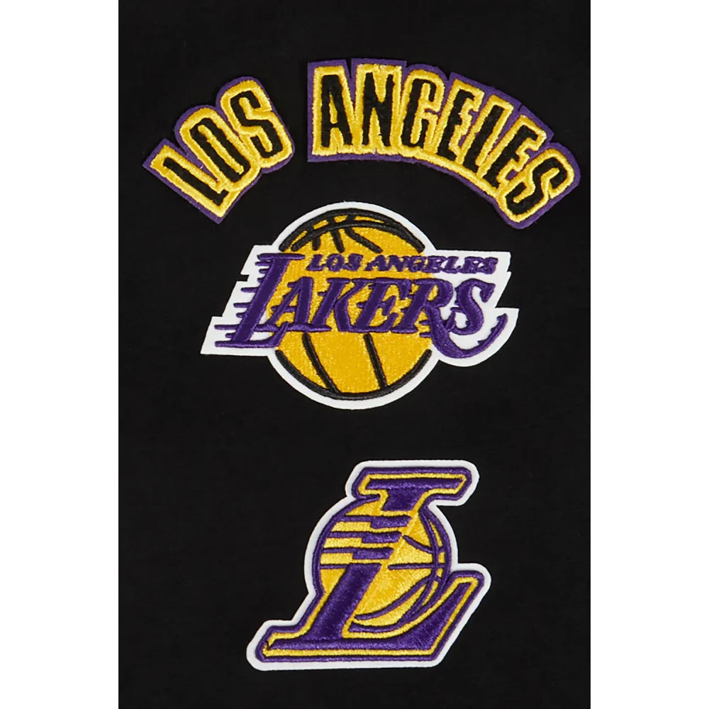 Men's Pro Standard Los Angeles Lakers Retro Classic Striped T-Shirt - Black | Vintage NBA Basketball Jersey for Fans & Streetwear | Perfect for Game Day, Casual Wear & Lakers Merch Collection