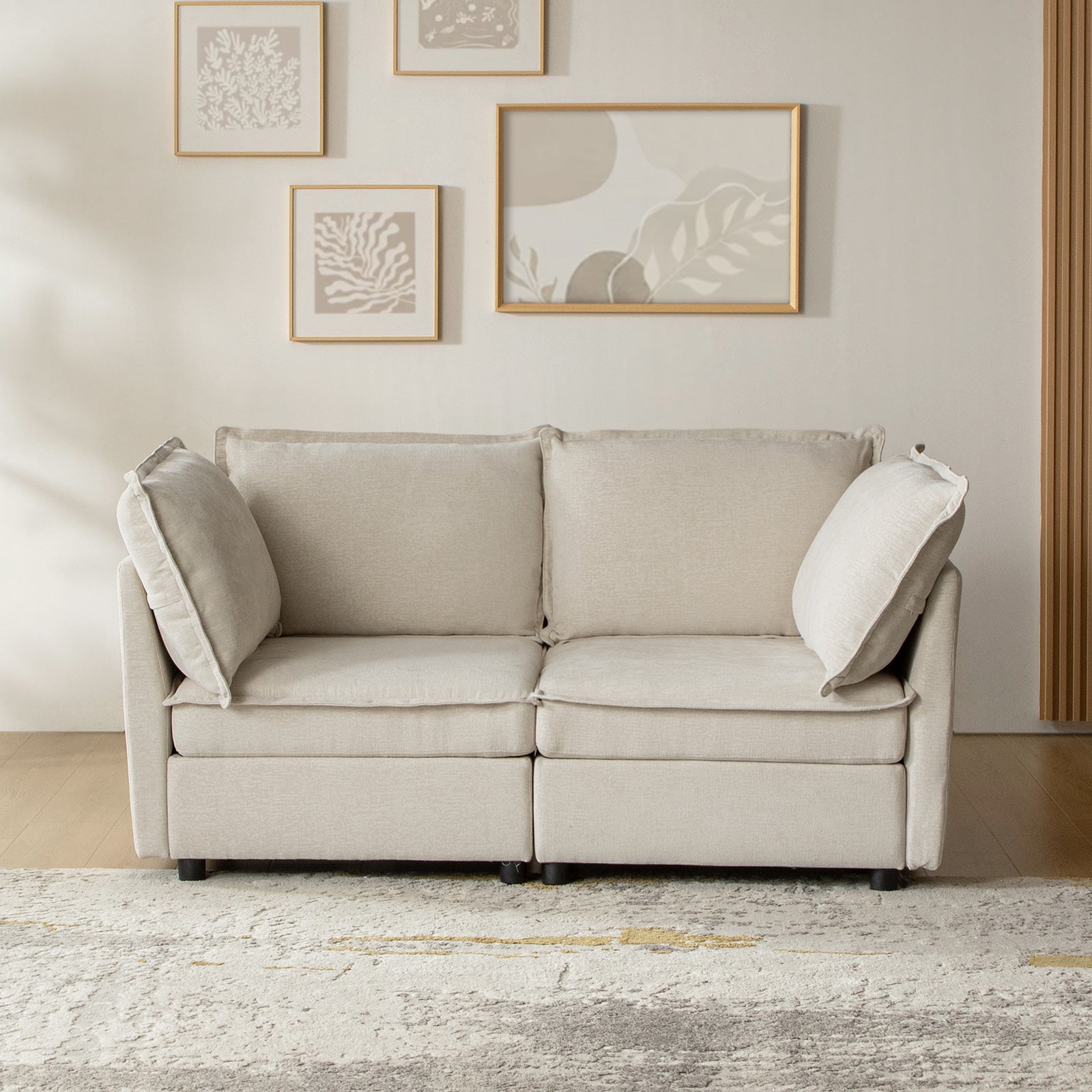 Harmetrix Oversized Soft Sectional Couch with Storage | Modern L-Shaped Sofa Bed with Hidden Compartment | Perfect for Living Room, Family Room & Small Spaces