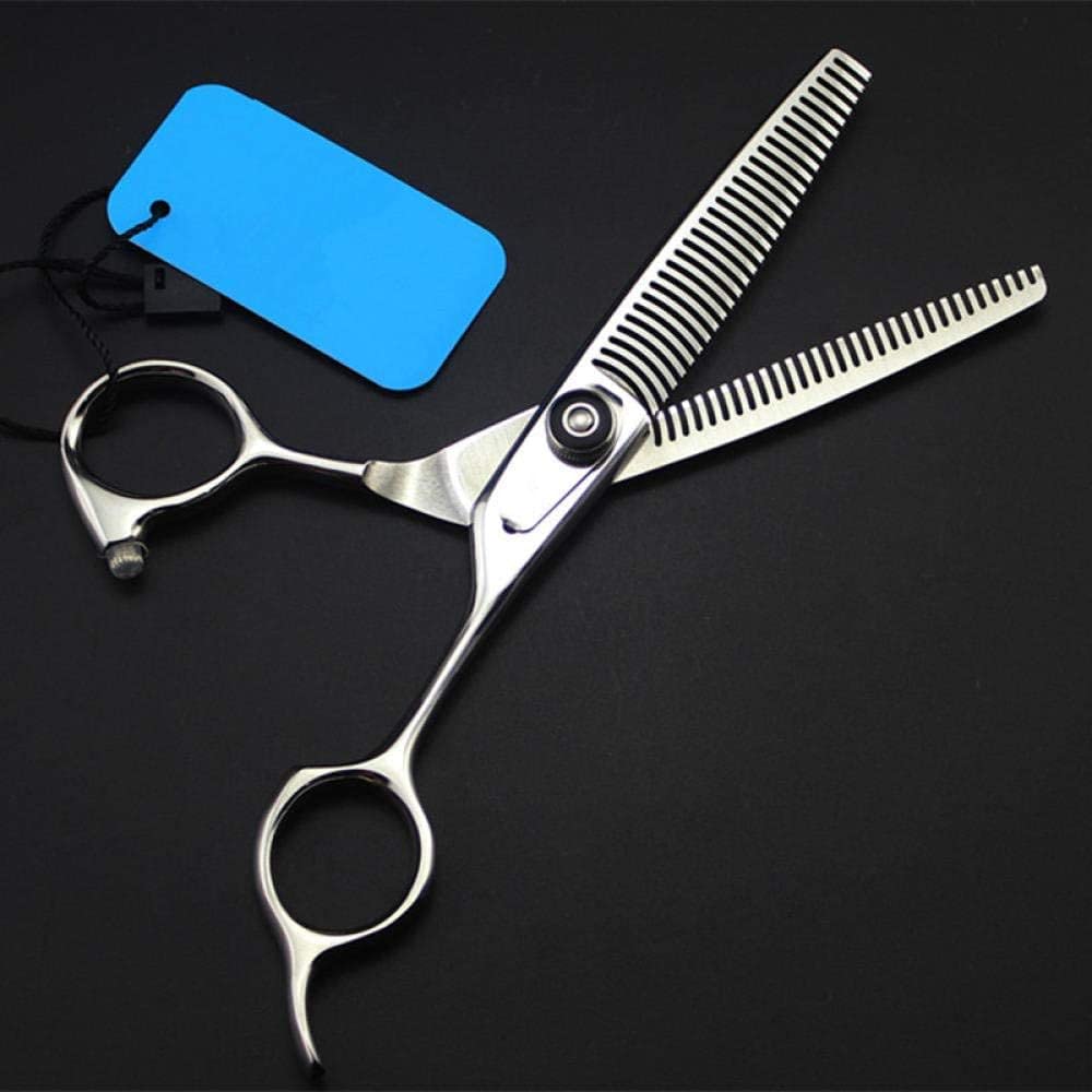 Professional 440C Stainless Steel 6-Inch Double-Sided Teeth Hair Scissors - Curved Salon Barber Thinning Shears for Hairdressing & Styling | Perfect for Layering, Texturizing & Blending Haircuts