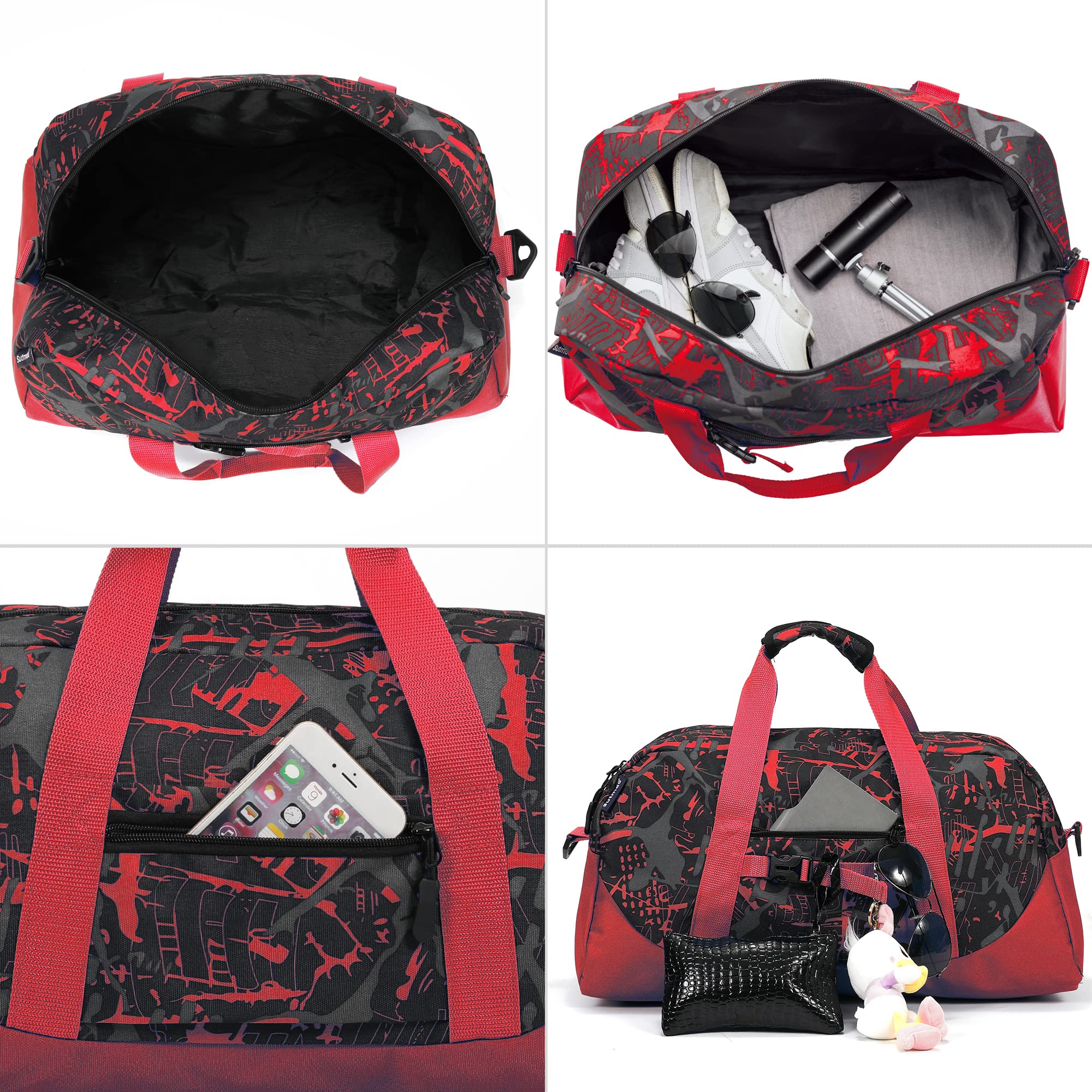 Stumdo Kids Overnighter Duffel Bag - Lightweight Carry-On Travel Bag for Boys & Girls | Perfect for School, Gym, Sports Practice & Weekend Trips | Durable Weekender Tote for Overnight Stays & Travel Accessories