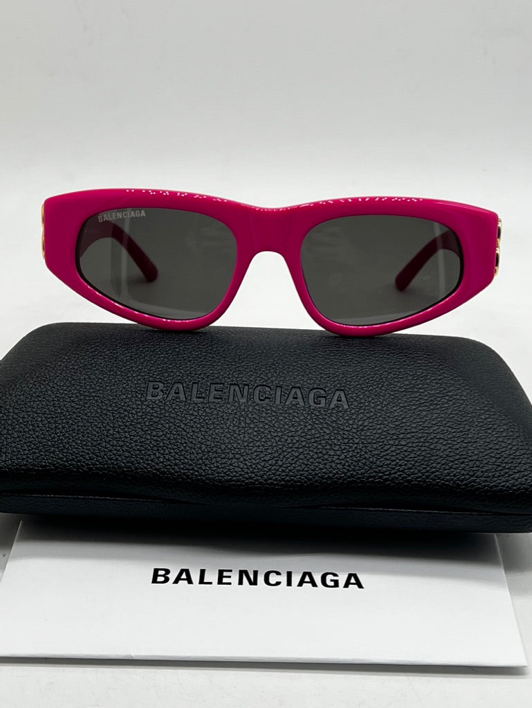 Balenciaga BB0095S Pink Sunglasses for Women - Trendy UV Protection Shades for Summer, Beach & Outdoor Fashion