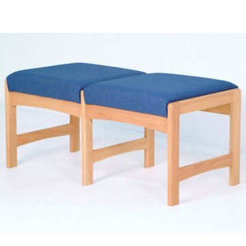 DMD Lobby Seating - 2-Seat Bench for Guests & Patients | Light Oak Wood with Arch Olive Fabric | Perfect for Hospitals, Offices & Waiting Rooms | Comfortable Waiting Area Furniture for Healthcare & Commercial Spaces