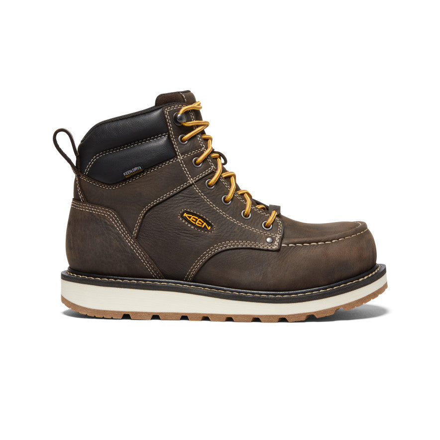 Men's Cincinnati 6 Waterproof Work Boots with Carbon Toe - Dark Chocolate/Sandshell - Durable Safety Boots for Construction, Hiking & Outdoor Work