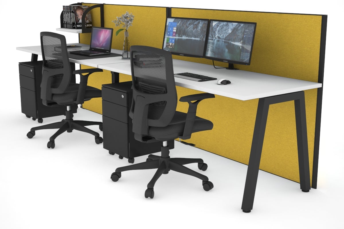 Horizon Quadro 2-Person Standing Desk | 1600L x 700W Adjustable Height Office Workstation | Perfect for Shared Workspaces & Home Offices