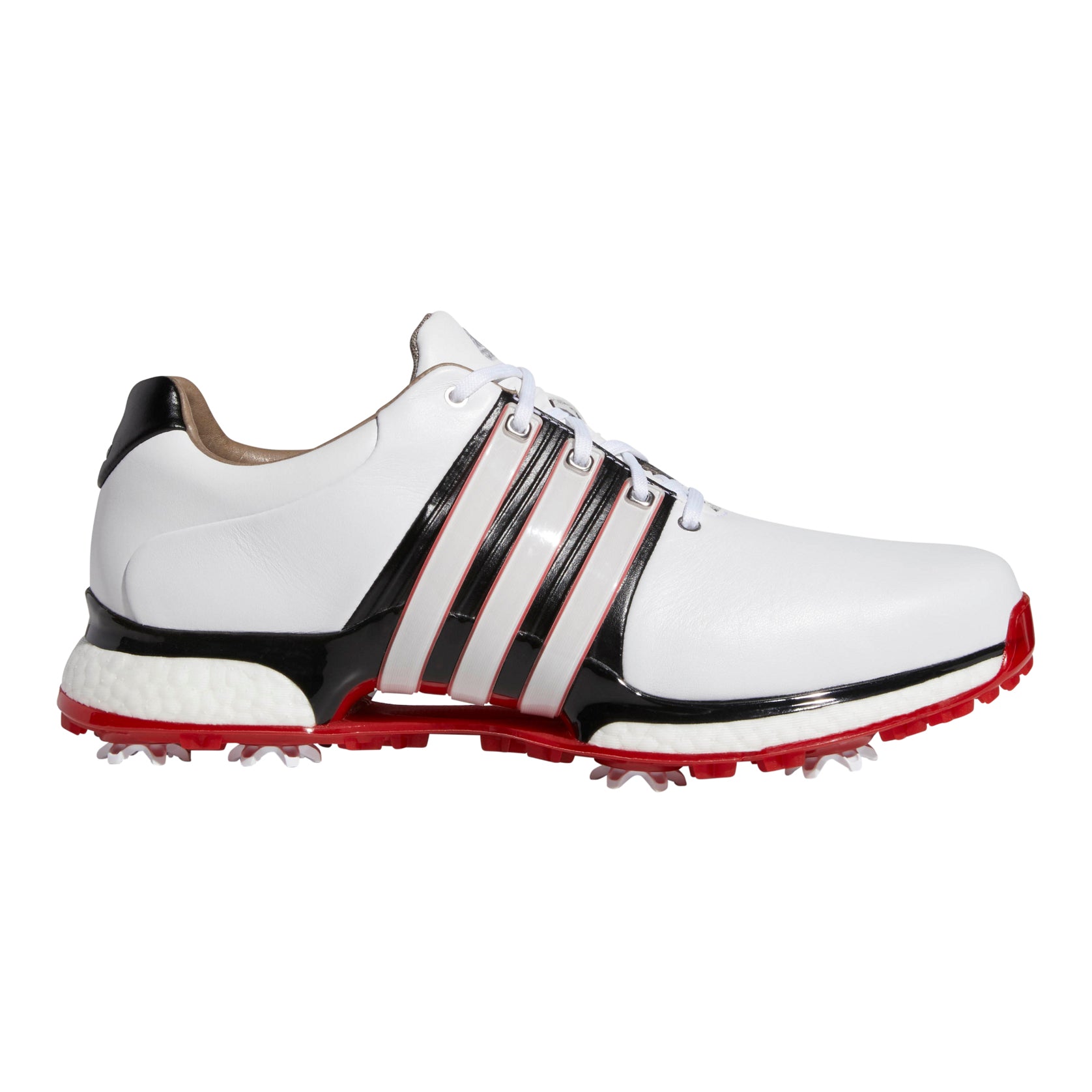 Adidas Tour360 XT Golf Shoes for Men - White & Black Spiked Golf Shoes with Boost Cushioning | Perfect for Golf Course & Training | Comfortable Walking & Swing Support