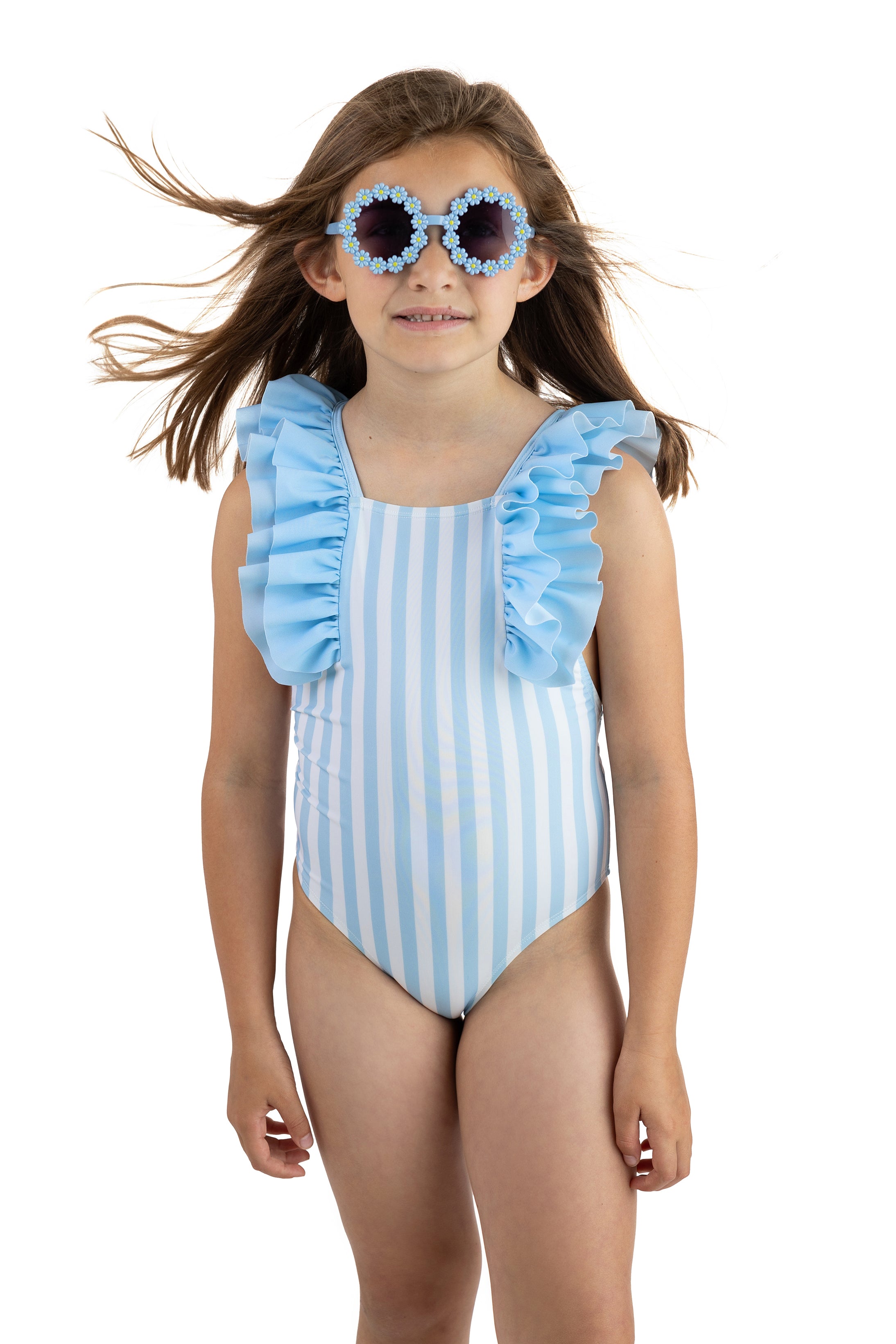 BLUE STRIPES Amalfi Swimsuit for Women - Stylish One Piece Bathing Suit with Adjustable Straps | Perfect for Beach Vacations, Pool Parties & Summer Getaways