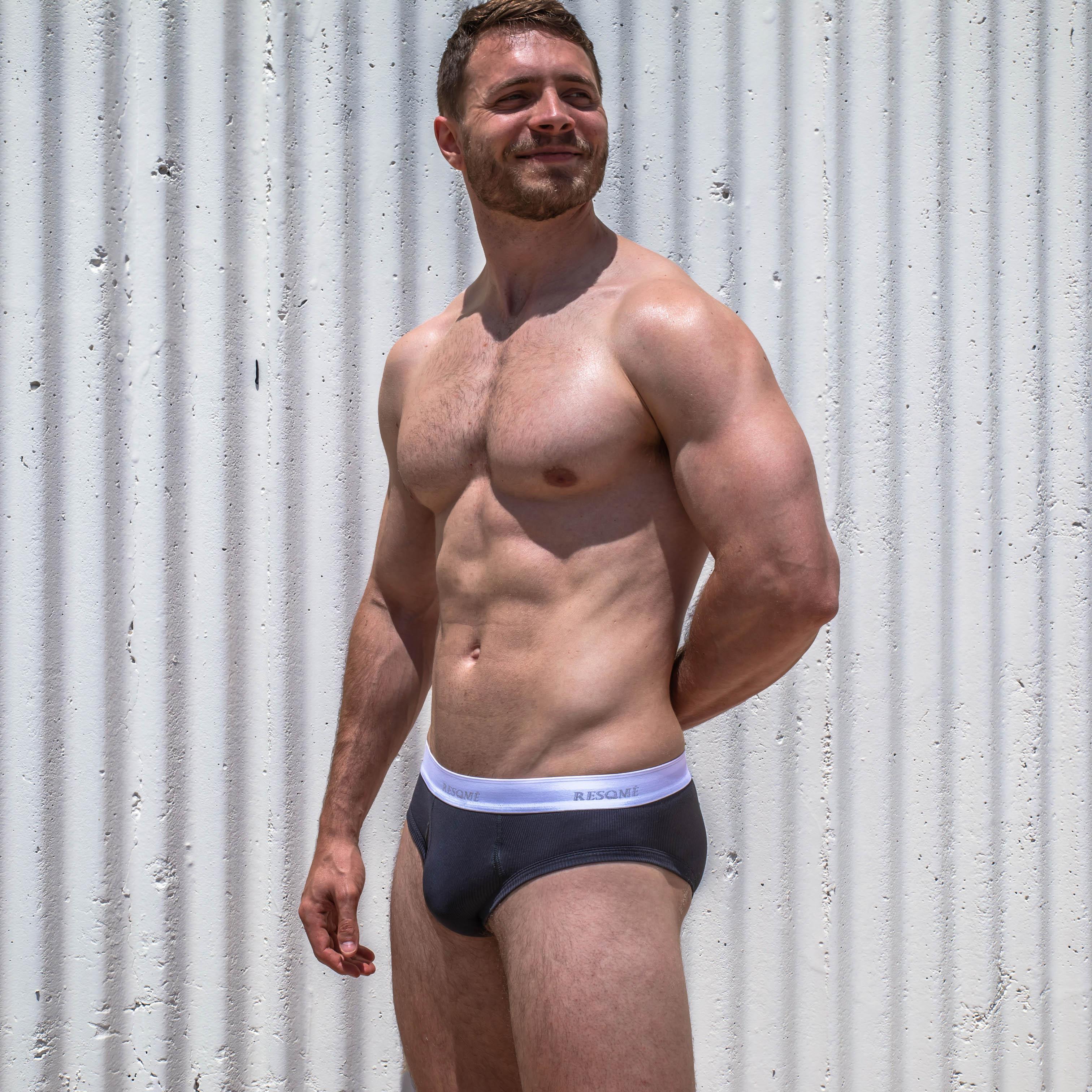 NMD Charcoal Brief - Comfortable Men's Underwear for Everyday Wear, Gym & Travel - Soft Breathable Fabric, Moisture-Wicking & Odor-Resistant Boxer Briefs