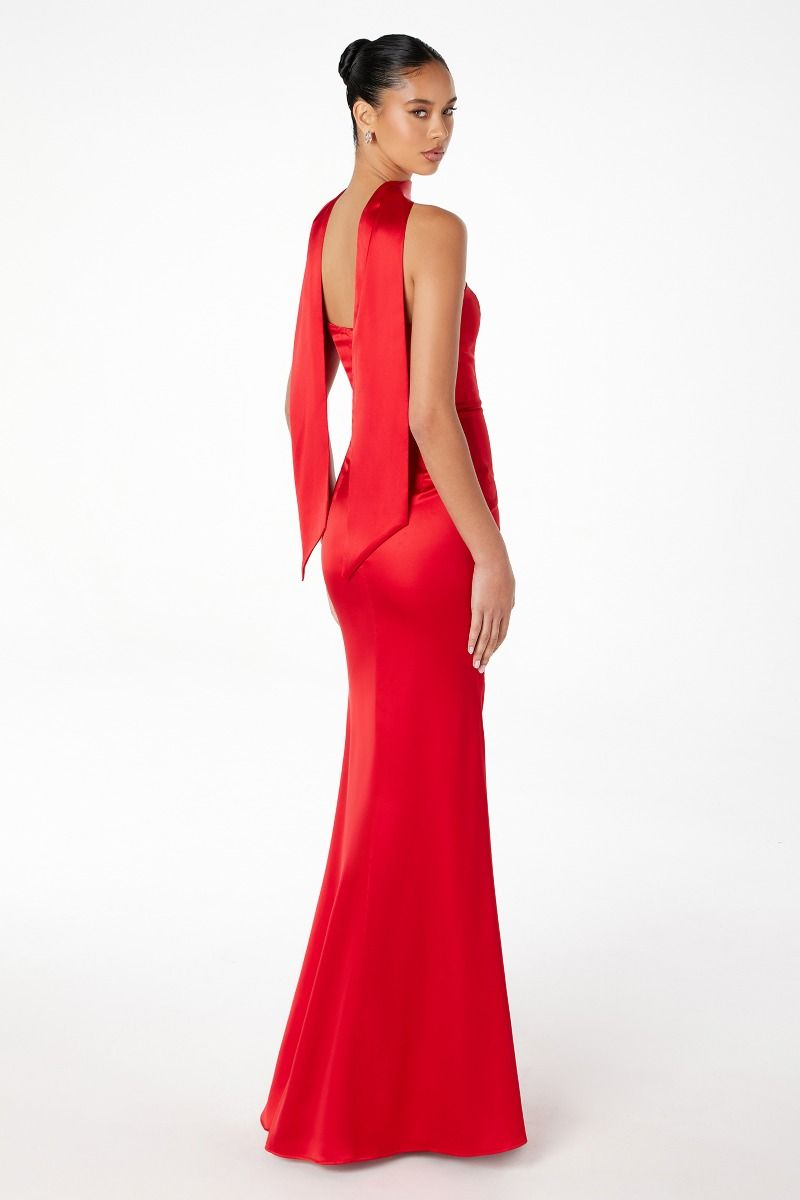Brynn Maxi Dress - Strapless Fitted Satin Formal Gown for Women | Perfect for Weddings, Prom, Evening Parties & Special Occasions