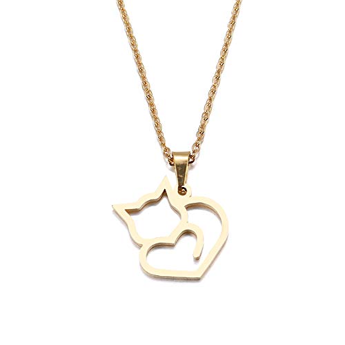 Cat Moon Necklace for Women & Teen Girls - Elegant Cat Pendant Jewelry, Perfect Gift for Birthday, Christmas & Valentine's Day - Great for Friendship, Daily Wear & Special Occasions