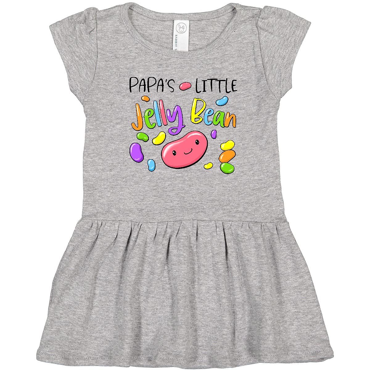 Inktastic Papa's Little Jellybean Cute Easter Candy Toddler Dress - Adorable Baby Girl Outfit for Easter Sunday, Spring Photoshoot & Family Gatherings