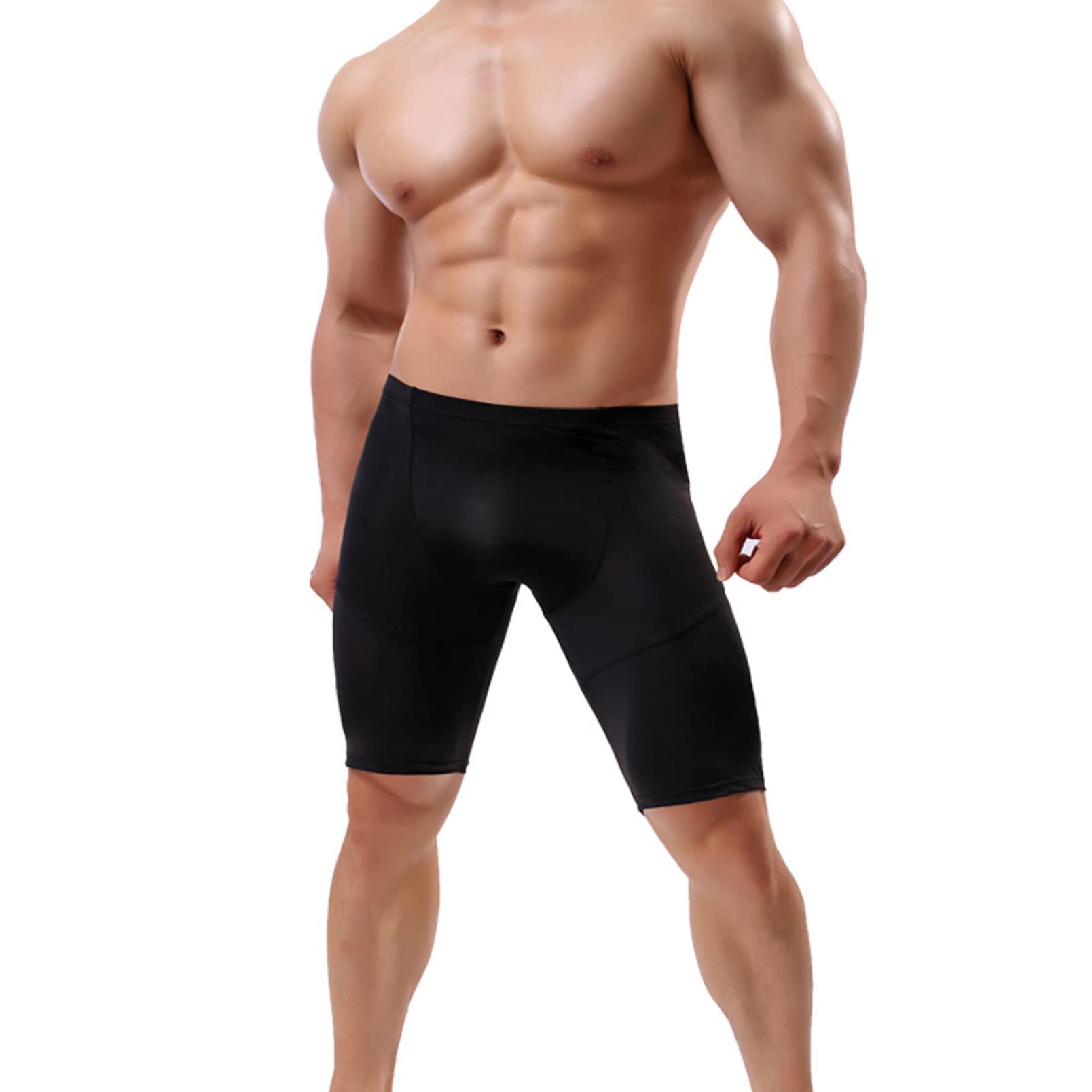 Men's Workout Compression Sports Shorts - Stretchy Knee-Length Athletic Shorts for Running, Jogging & Training - Moisture-Wicking & Breathable Gym Shorts for Active Lifestyles