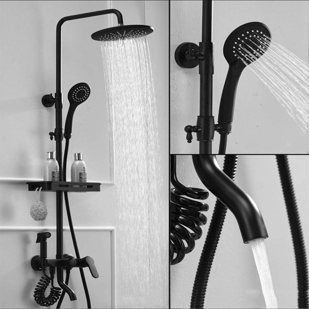 High Pressure Handheld Shower Head Set with Copper Faucet - Multi-Function Shower Valve for Bathroom, Home Spa & Relaxation