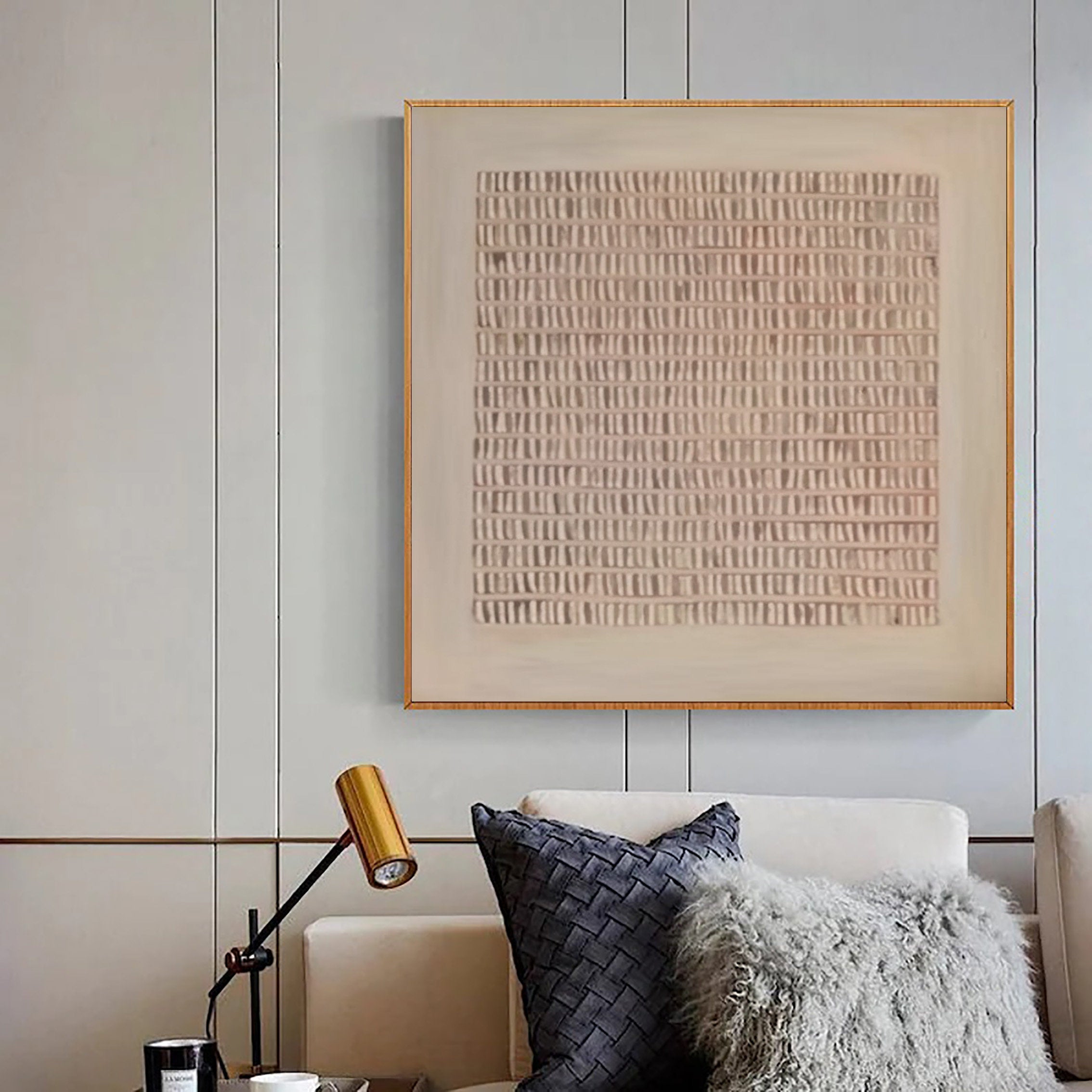 Abstract Beige & Brown Wall Art Print #BB026 - Modern Home Decor for Living Room, Bedroom & Office