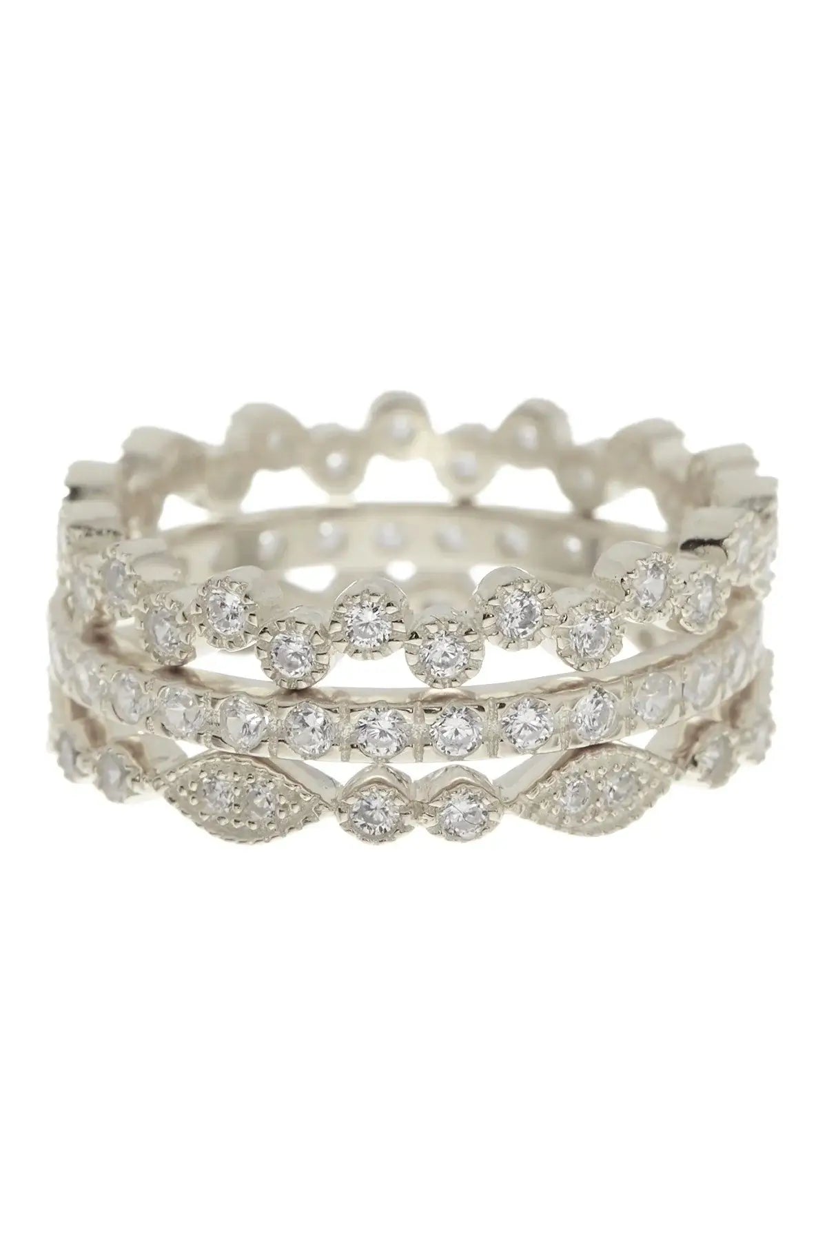 Elegant Silver & Gold Stackable Cubic Zirconia Ring for Women - Perfect for Layering, Everyday Wear & Special Occasions