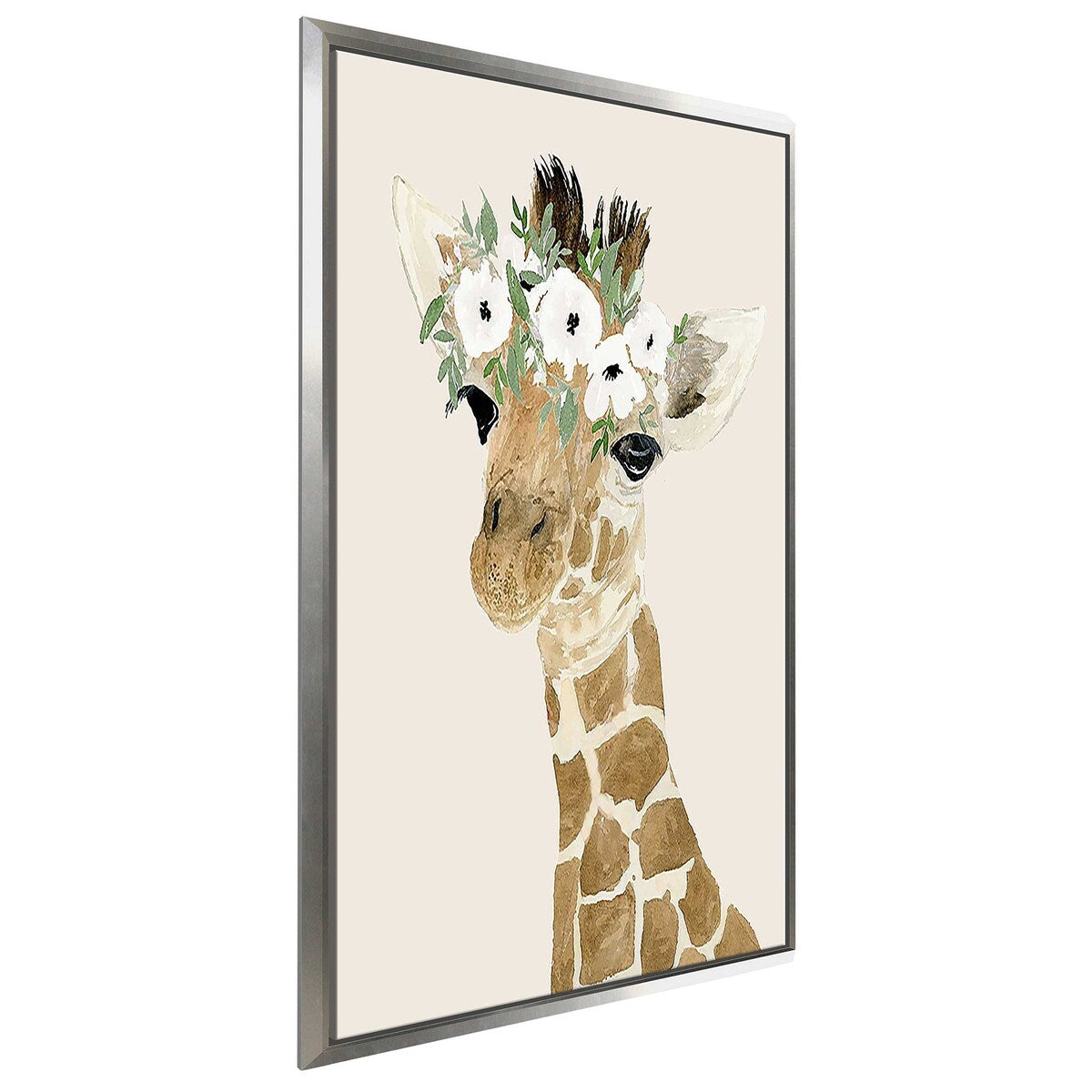 Floating Canvas with Adorable Giraffe Print - Perfect for Nursery Decor & Kids Room Wall Art