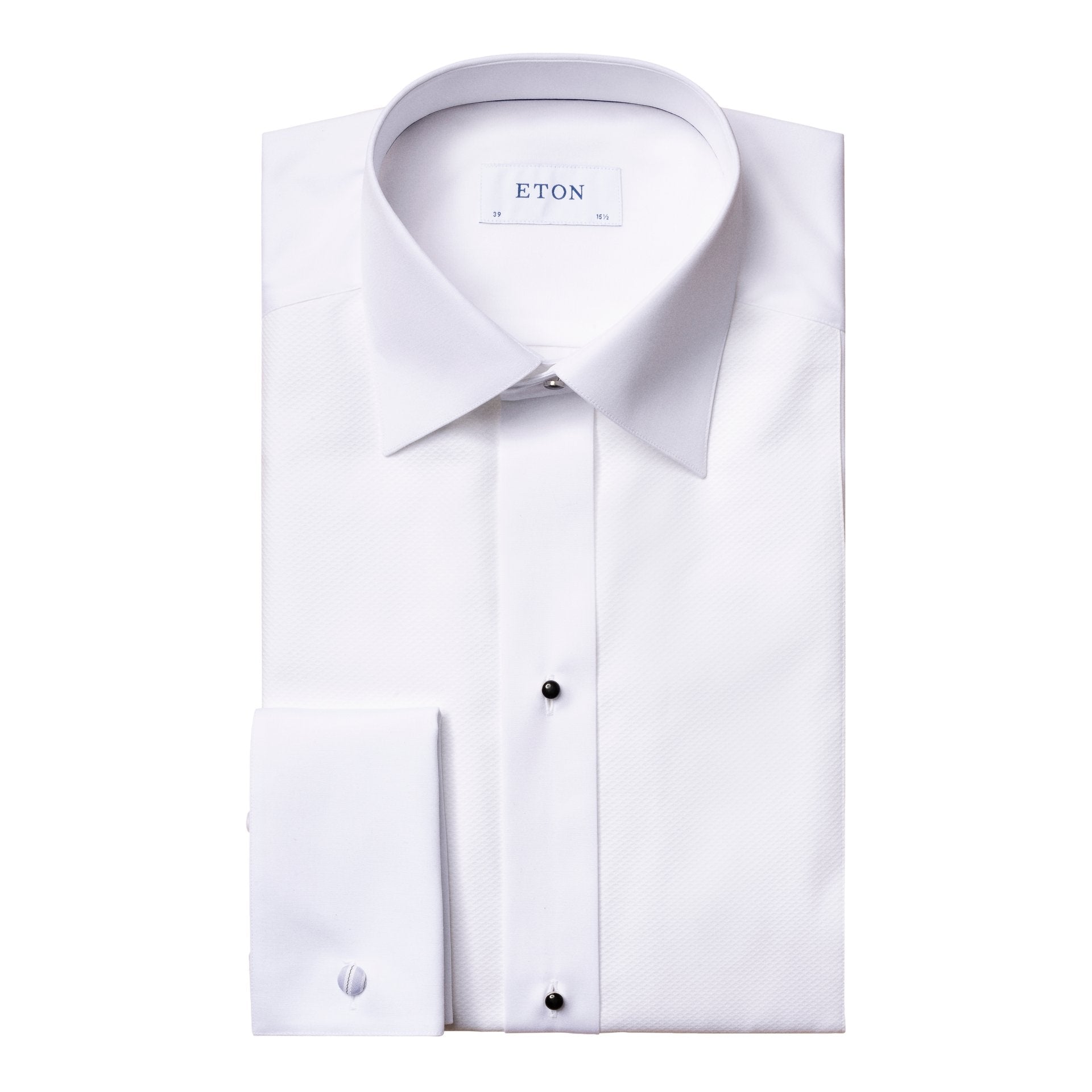 ETON Marcella Stud Front Cotton Dinner Shirt for Men - Classic White Formal Shirt for Weddings, Parties & Business Events