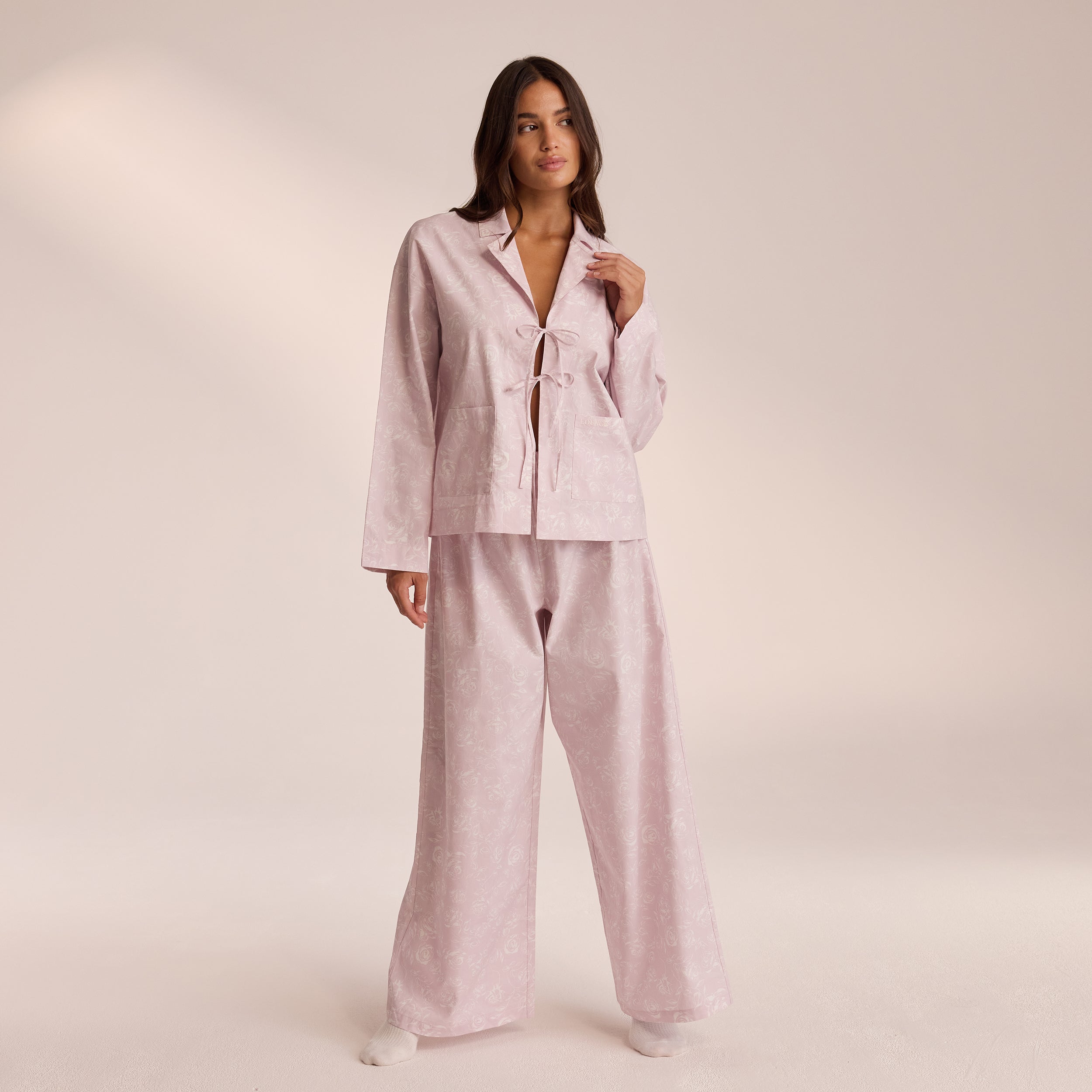Soft & Breathable Cotton Pyjama Shirt for Women - Comfortable Lilac Sleepwear Top for Lounge & Bedtime (Perfect for Relaxing at Home, Sleepovers & Cozy Nights)