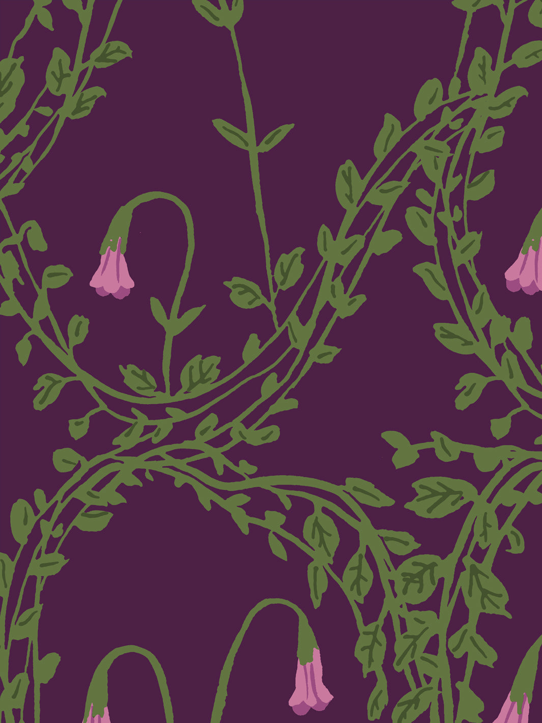 Linnea Wallpaper by Sarah Jessica Parker - Deep Plum Floral Design | Elegant Home Decor for Living Room & Bedroom