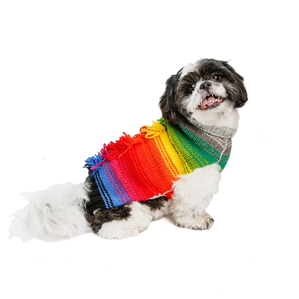Chilly Dog Rainbow Mohawk Dog Costume - X-Small Size | Fun Pet Halloween Outfit & Party Costume for Small Dogs