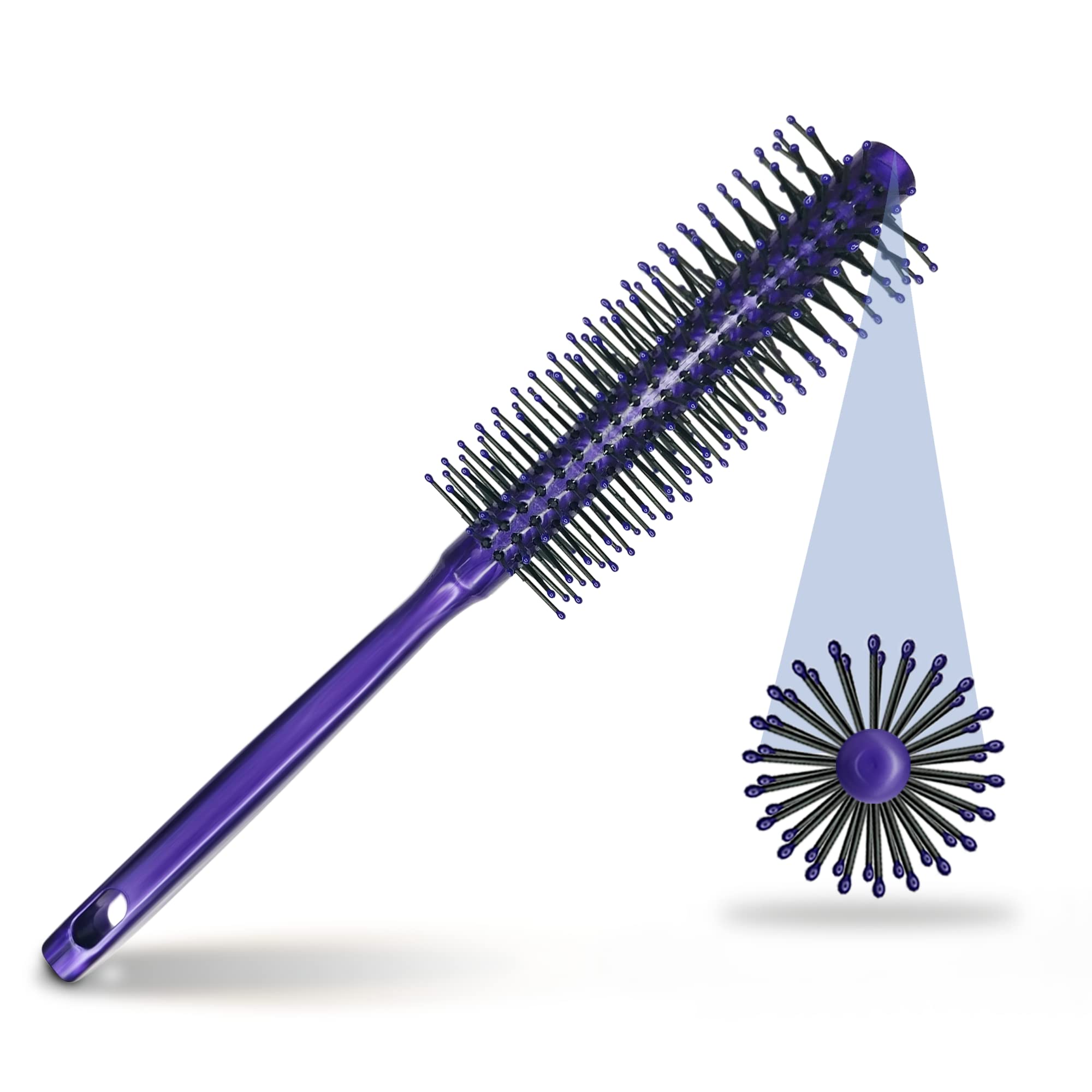 Sanas Round Hair Styling Brush - Soft Bristle Anti-Static Heat Resistant Hair Brush for Women - Perfect for Blowouts, Curls & Volume Styling at Home or Salon