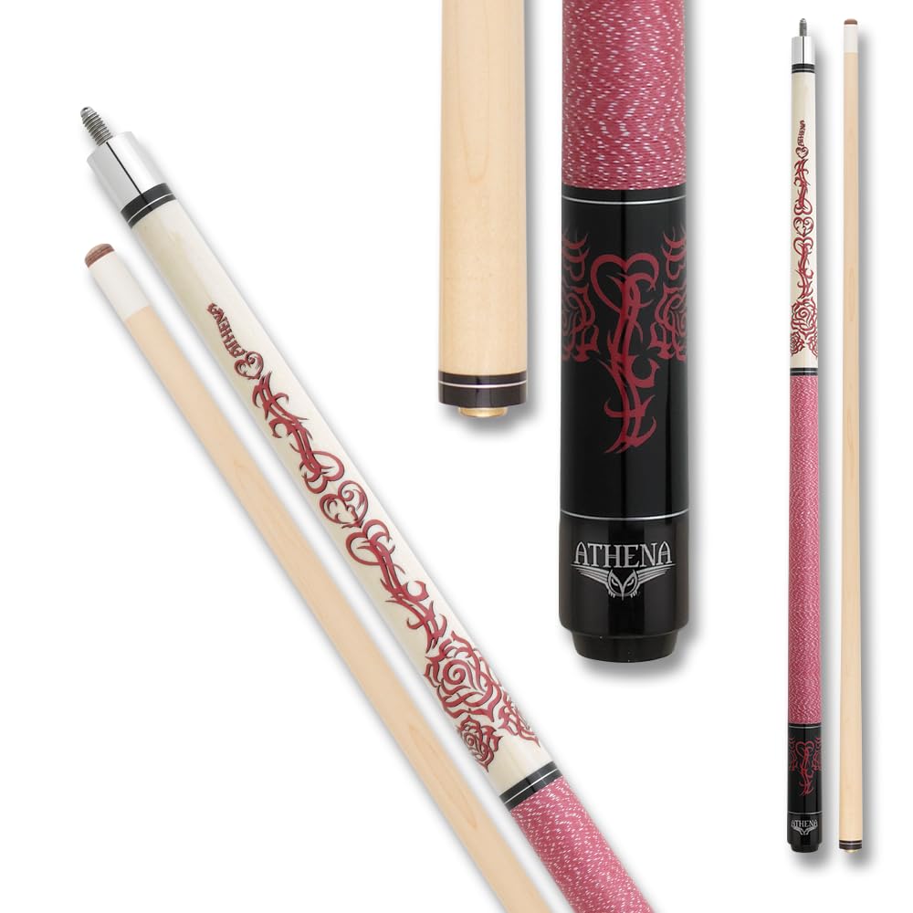 Athena ATH34 Tribal Heart Pool Cue Stick - Premium Billiards Cue for Professional & Recreational Players - Perfect for Pool Halls, Game Rooms & Home Use
