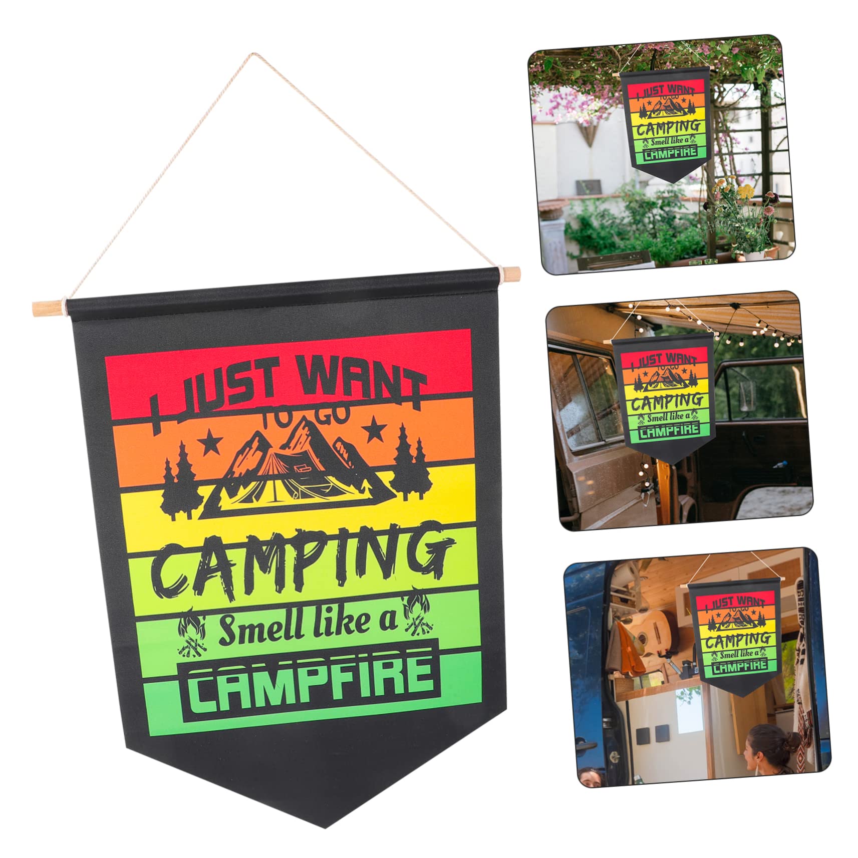 Premium Mipcase Camping Pennant Flag - Durable Oxford Cloth Outdoor Yard Banner for Camping Decor & Picnic Parties - Perfect for Backyard BBQs, RV Trips & Outdoor Adventures