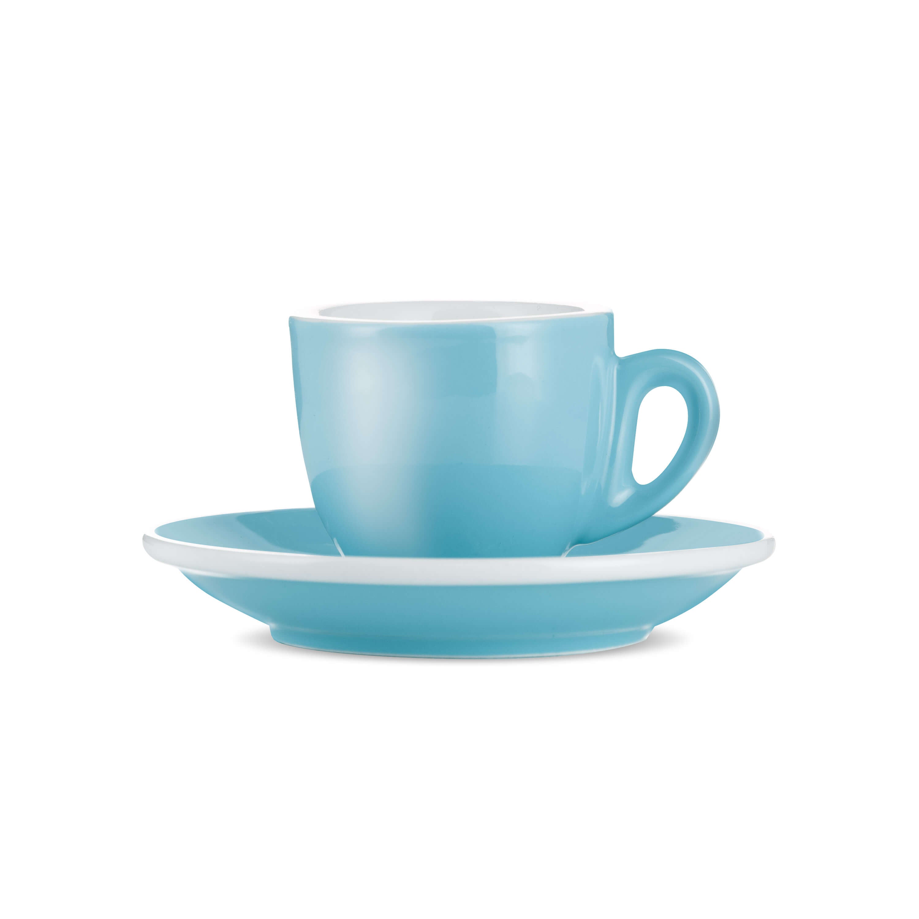 Premium Porcelain Espresso Cup & Saucer Set - 2oz/70ml Capacity, Elegant Blue Design - Perfect for Home Coffee Bars, Cafés, and Italian-Style Espresso Enjoyment