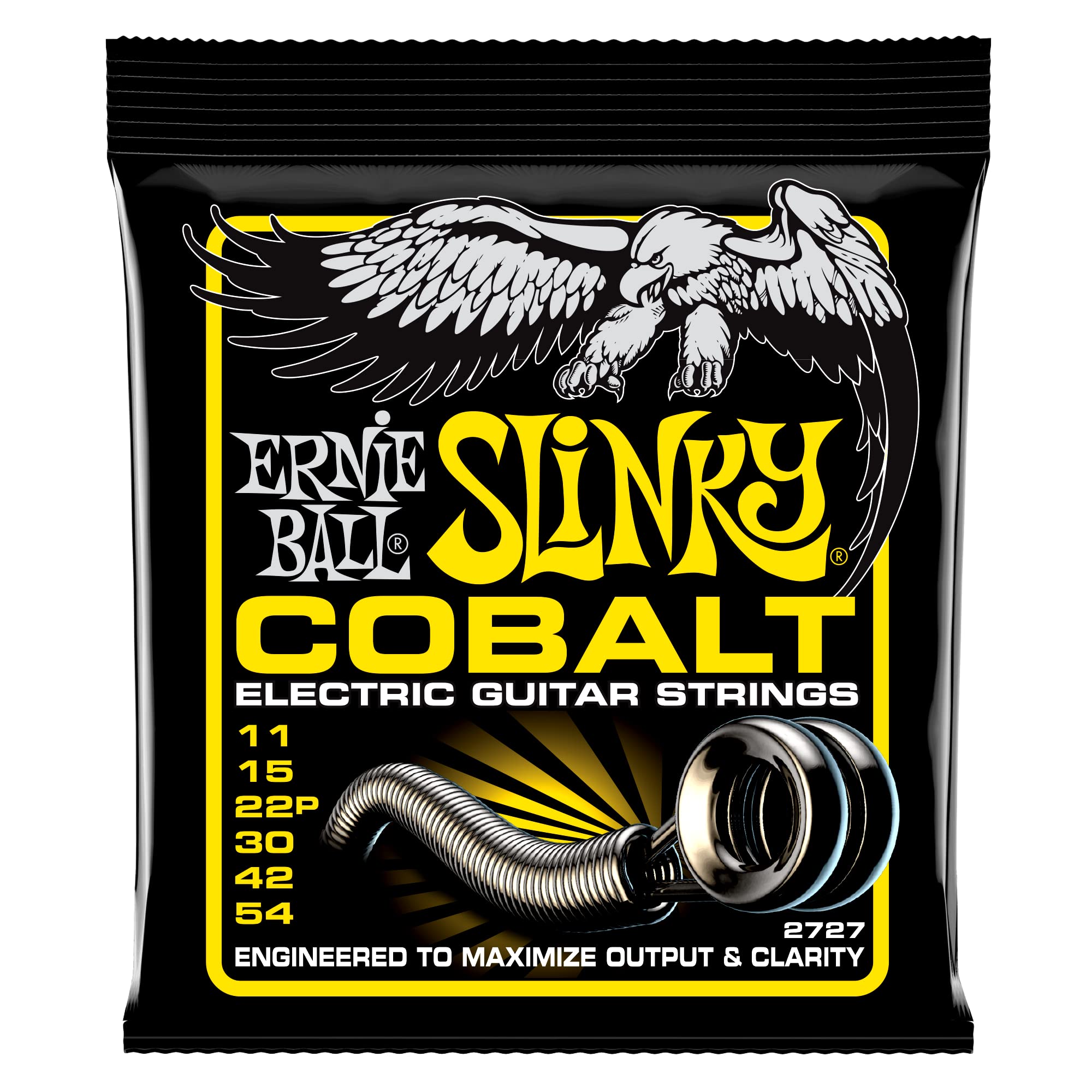 Ernie Ball Beefy Slinky Cobalt Electric Guitar Strings - 11-54 Gauge (P02727) | High-Performance Strings for Rock & Metal | Perfect for Stage Performances & Studio Recording