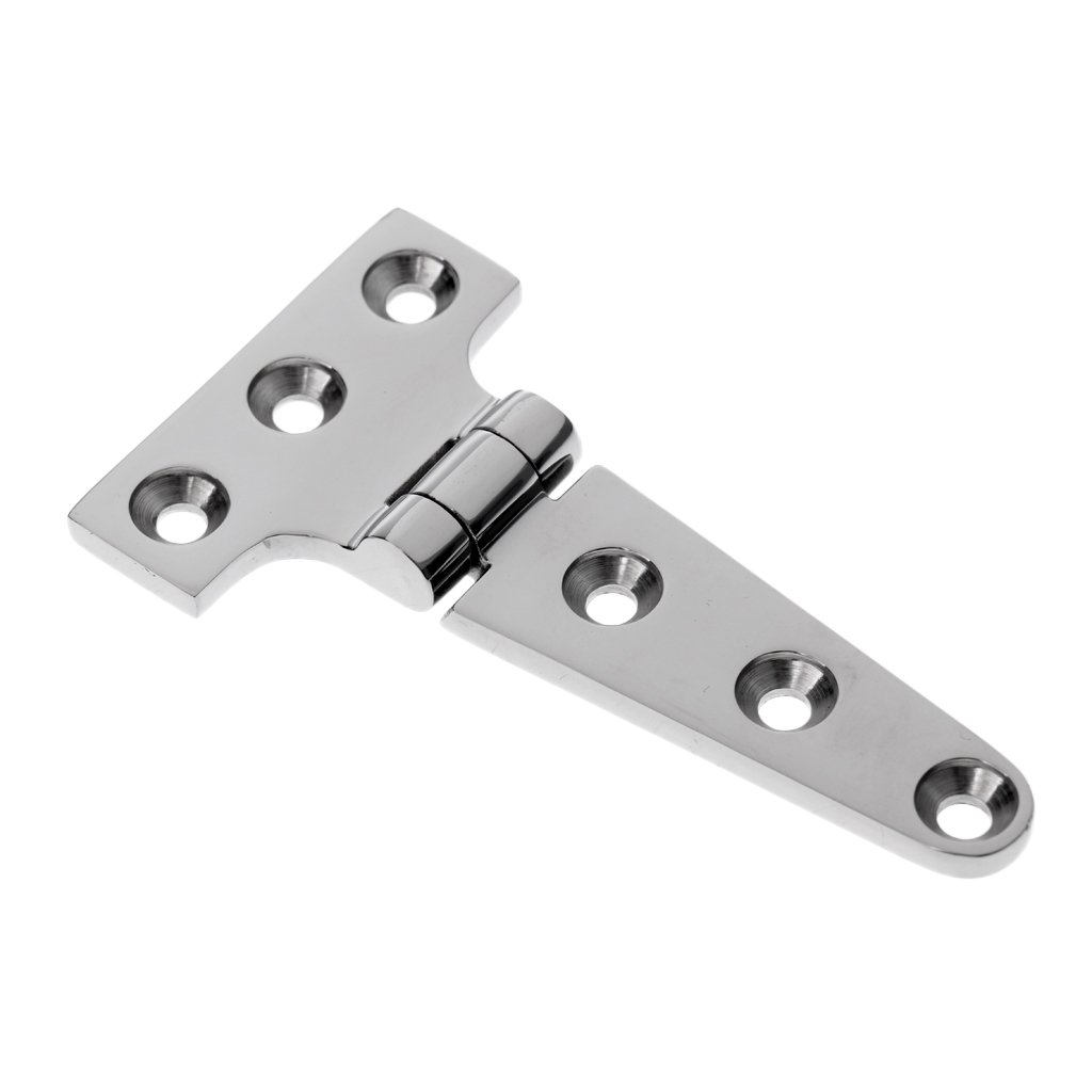 316 Stainless Steel Heavy Duty T-Hinge - Marine Grade Hinges for Boat, Caravan, Cabinet, Shed, Garden Gate & Wooden Door Hardware | Corrosion Resistant Outdoor Use