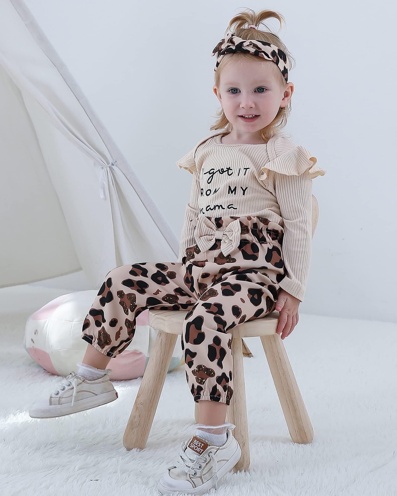 OLLUISNEO Newborn Baby Girl Clothes - Soft Long Sleeve Romper & Floral Pant Set for Infants | Fall Winter Outfits | Perfect for Family Photos, Holiday Gatherings & Daily Wear