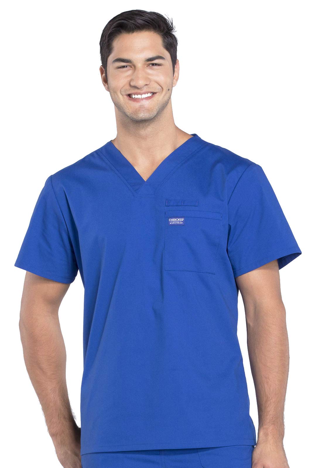 Cherokee Men's Scrubs Top - Professional Workwear with Tuckable V-Neck Design WW675 - Perfect for Nurses, Doctors & Healthcare Professionals
