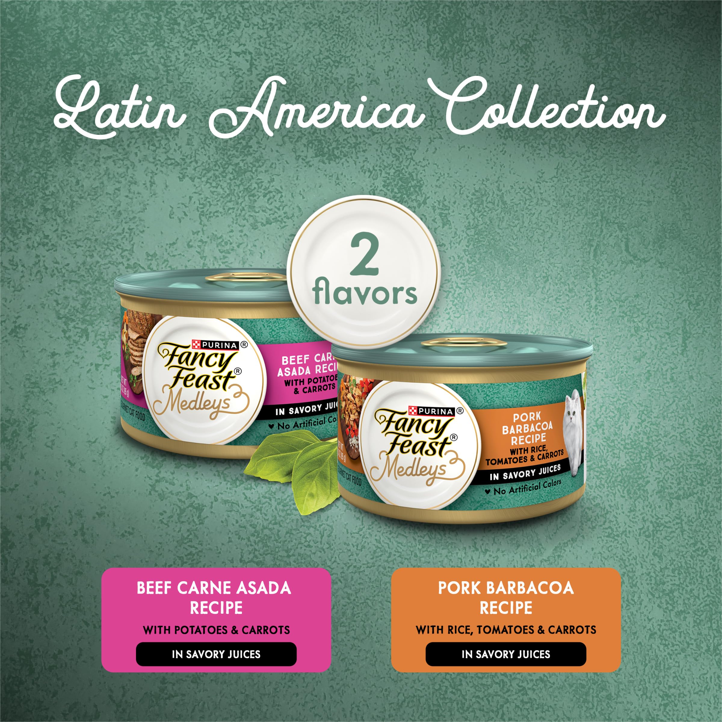 Purina Fancy Feast Medleys Latin America Wet Cat Food Variety Pack - 12 Cans (Pack of 2) | Grain-Free Gourmet Cat Food for Adult Cats | Perfect for Picky Eaters & Special Occasions