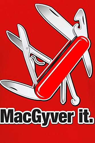 MacGyver T-Shirt - Official Men's Red Graphic Tee - Perfect for Fans, Casual Wear & TV Show Merchandise